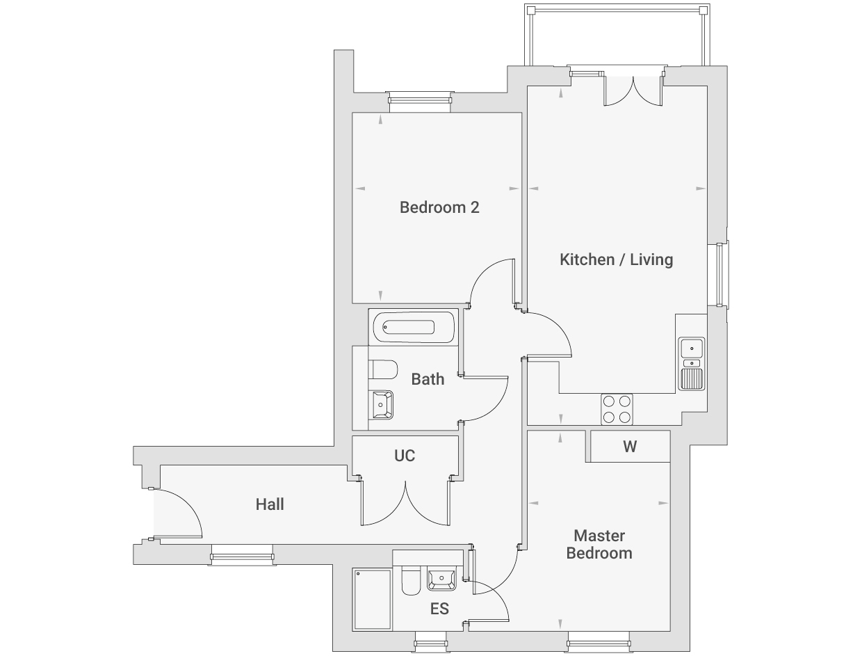 2 Bedrooms Flat for sale in Plot 8, Bowman House, Queensgate, Farnborough, Hampshire GU14