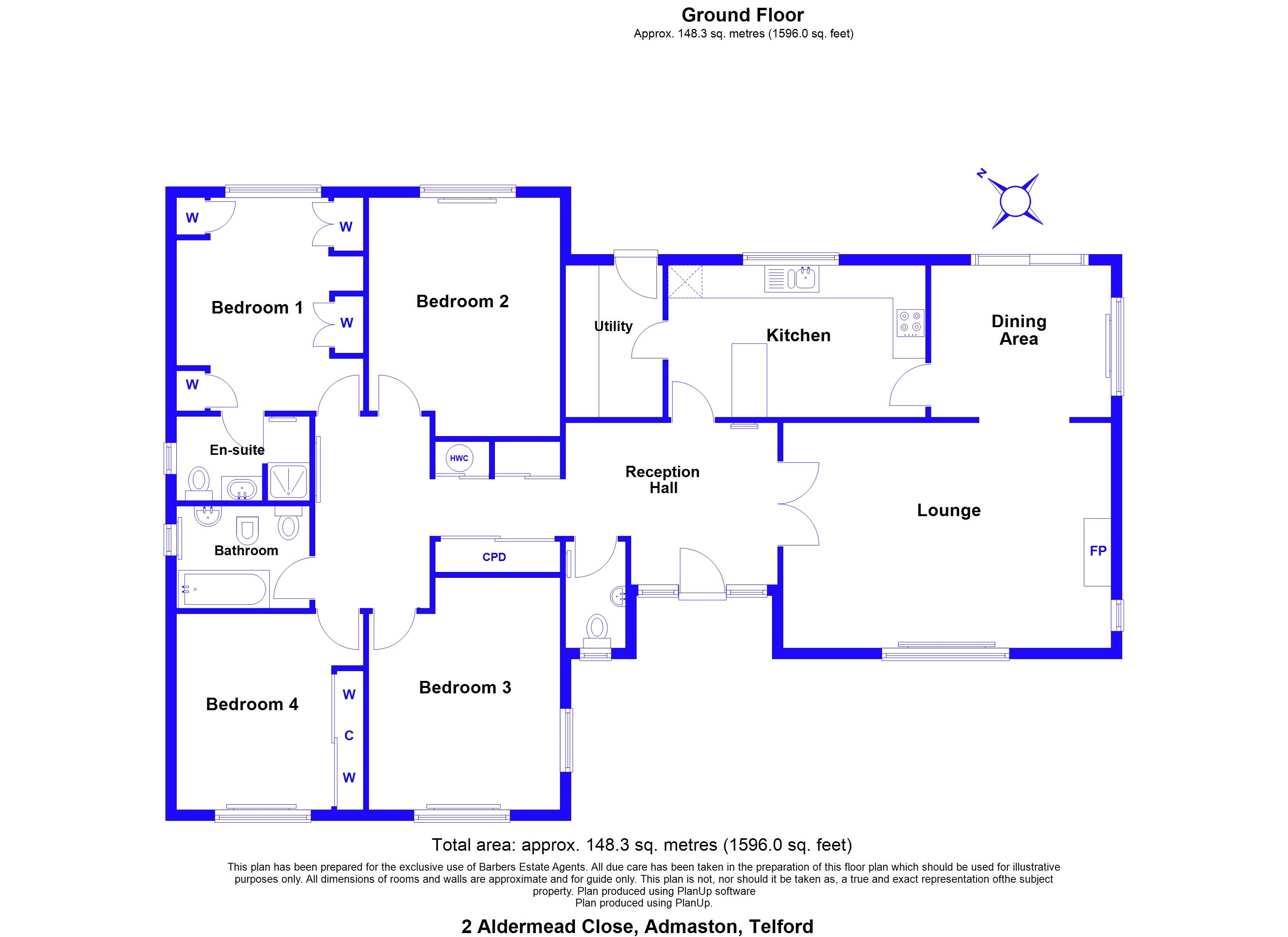 2, Aldermead Close, Telford floorplan
