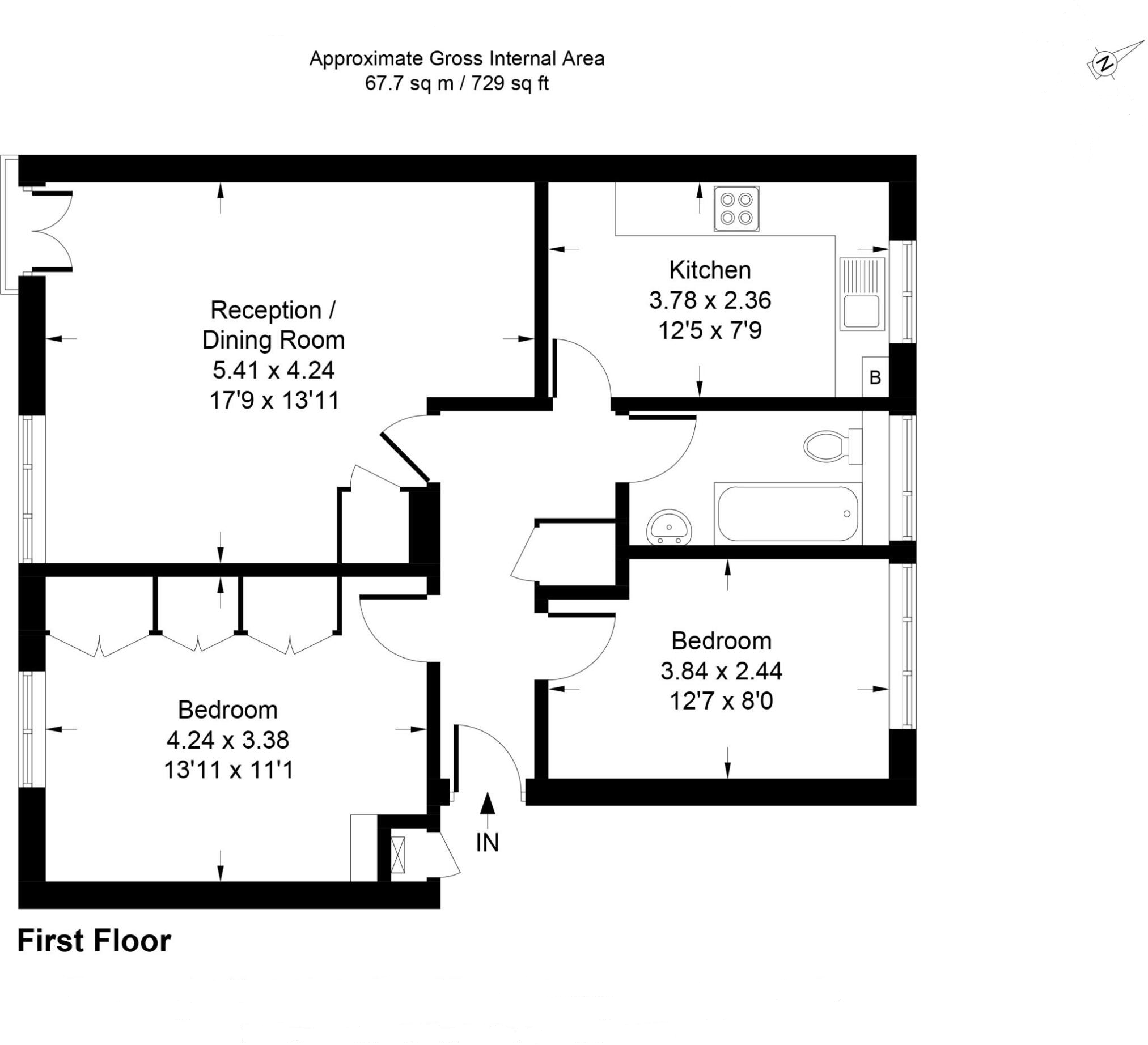 Gainsborough Court, Walton On Thames floorplan