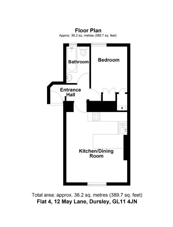 Flat 4, 12, May Lane, Dursley floorplan