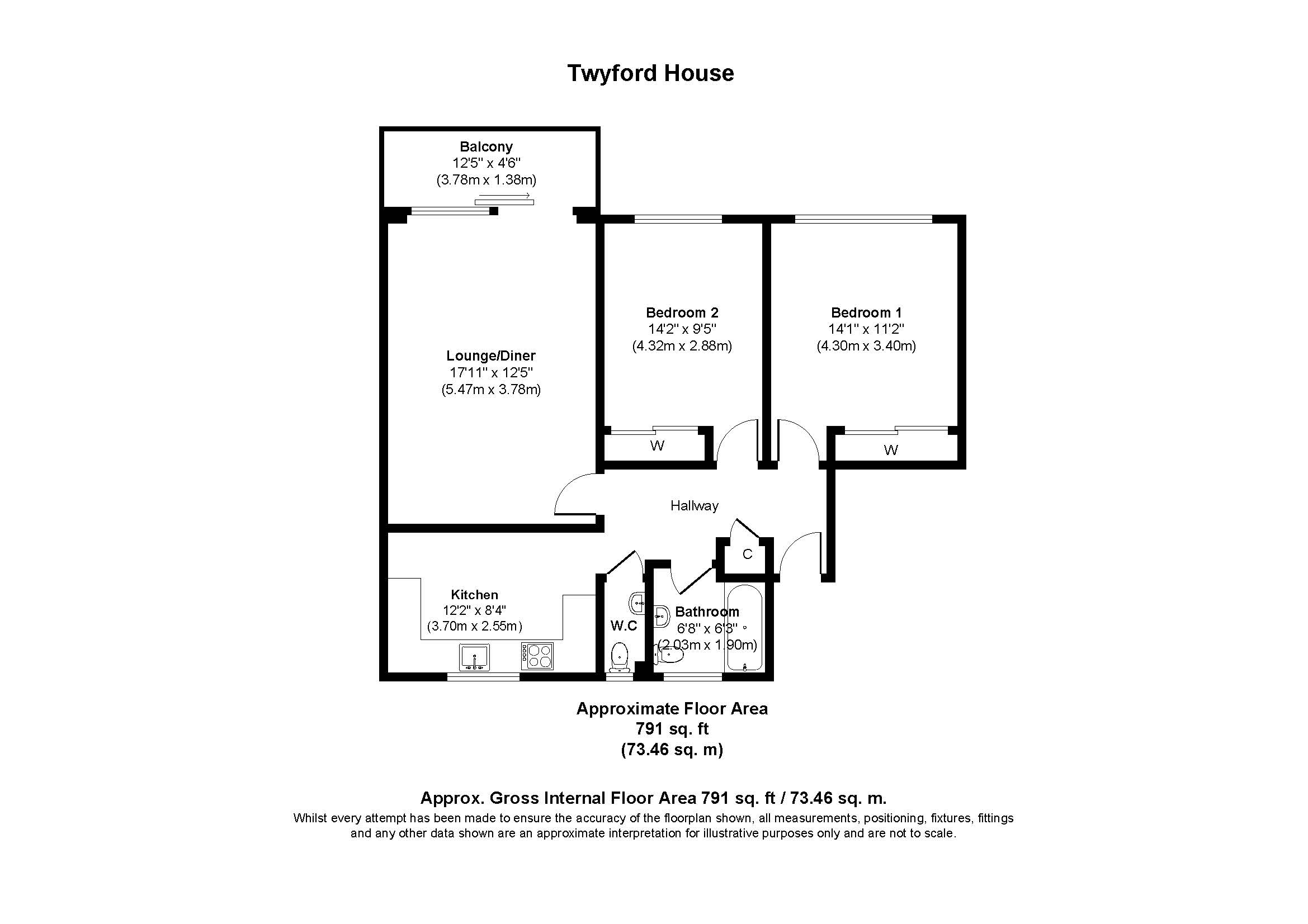 102 Twyford House,, Fairways, Dorset floorplan
