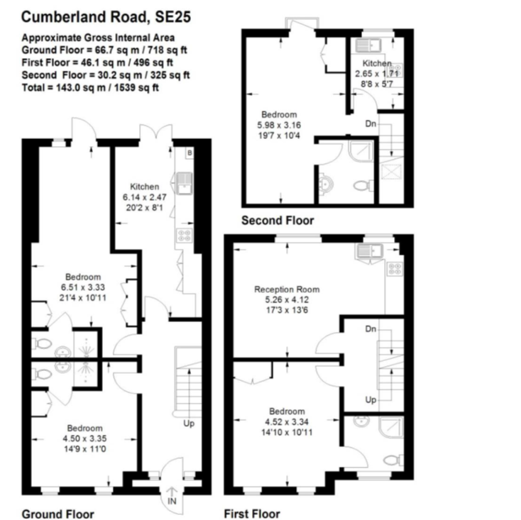 24, Cumberland Road, London floorplan