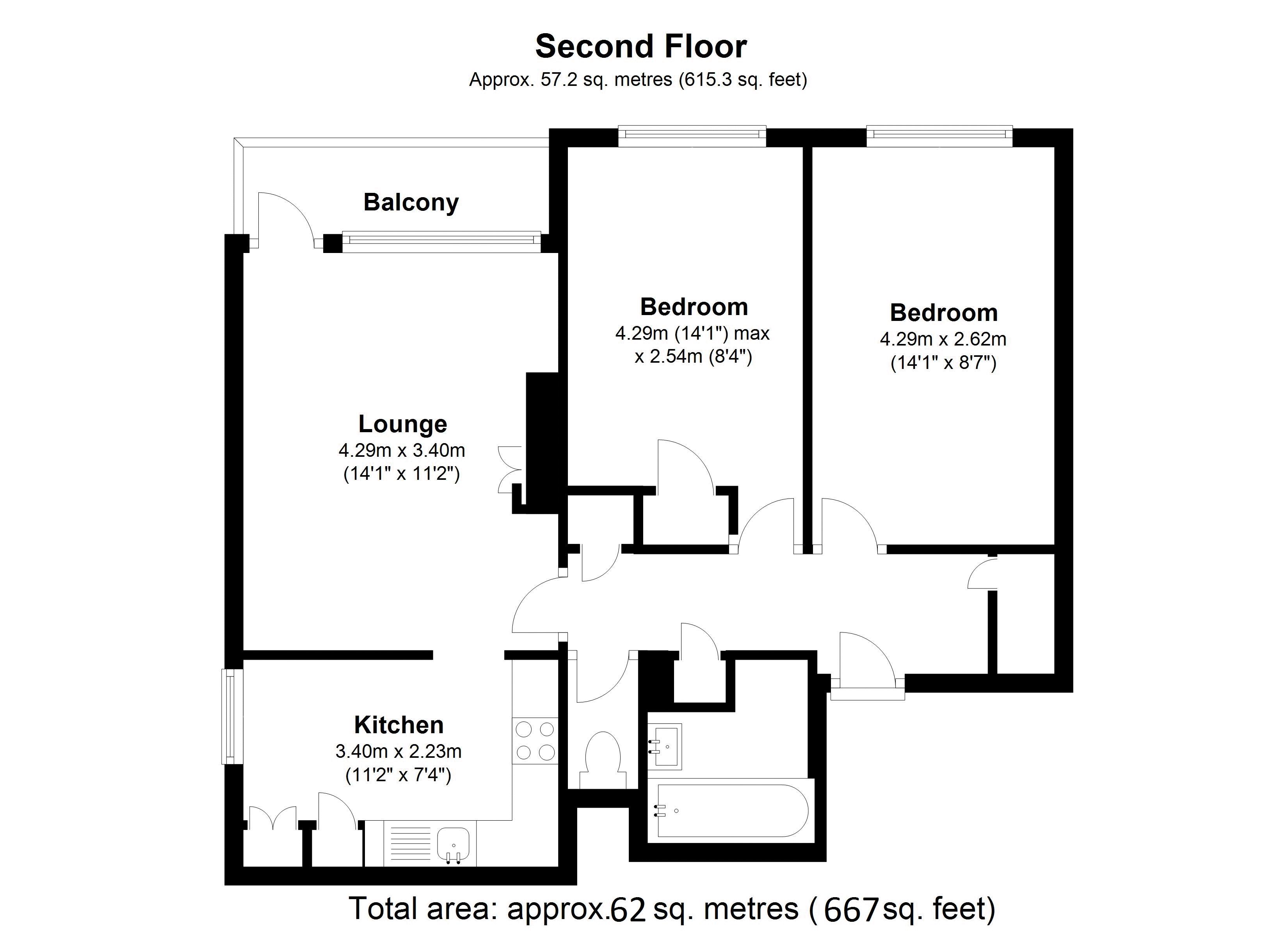 7 Darnall House, Royal Hill, London floorplan