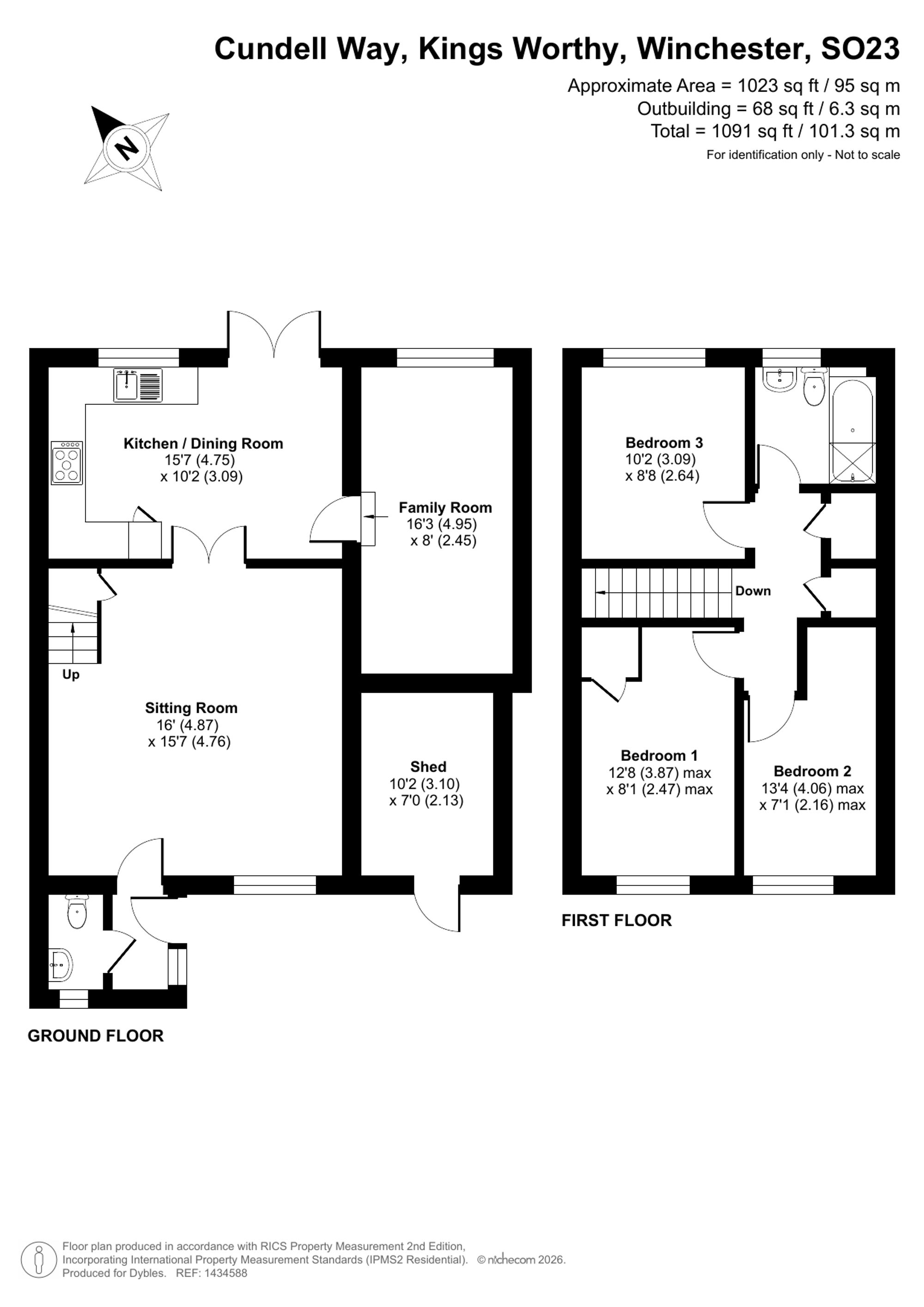 45 Cundell Way, Winchester floorplan