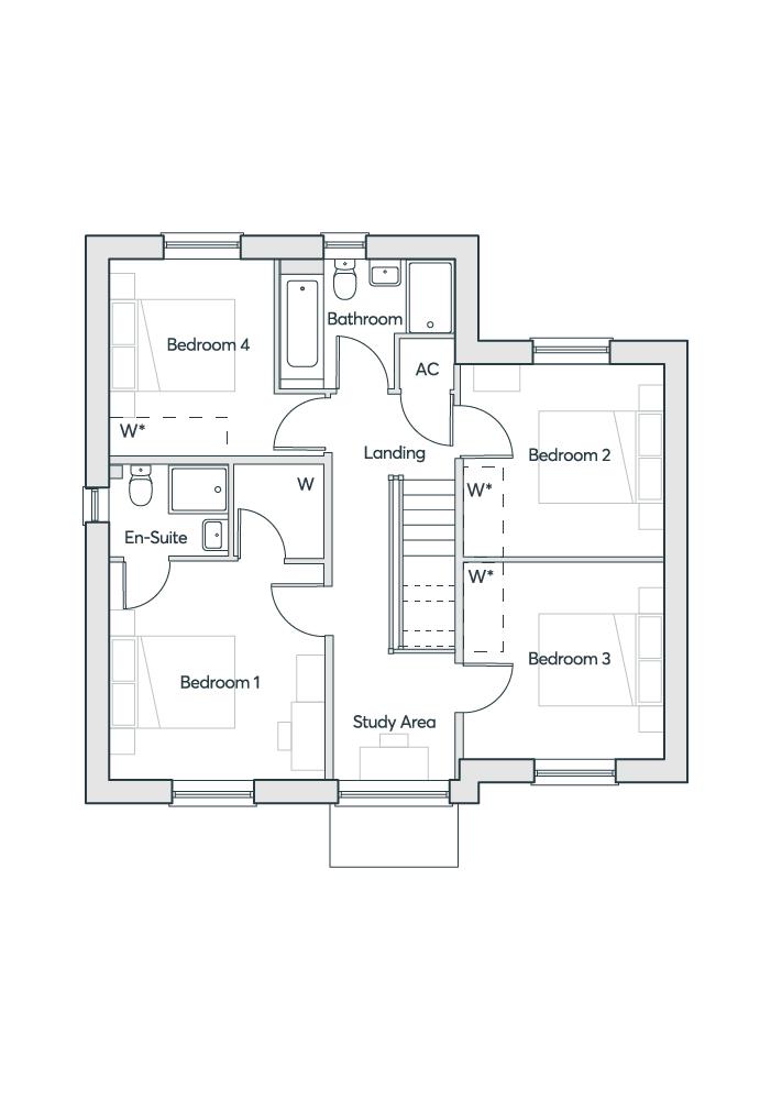 96, Taylors Ln, Broomhall, Worcester floorplan