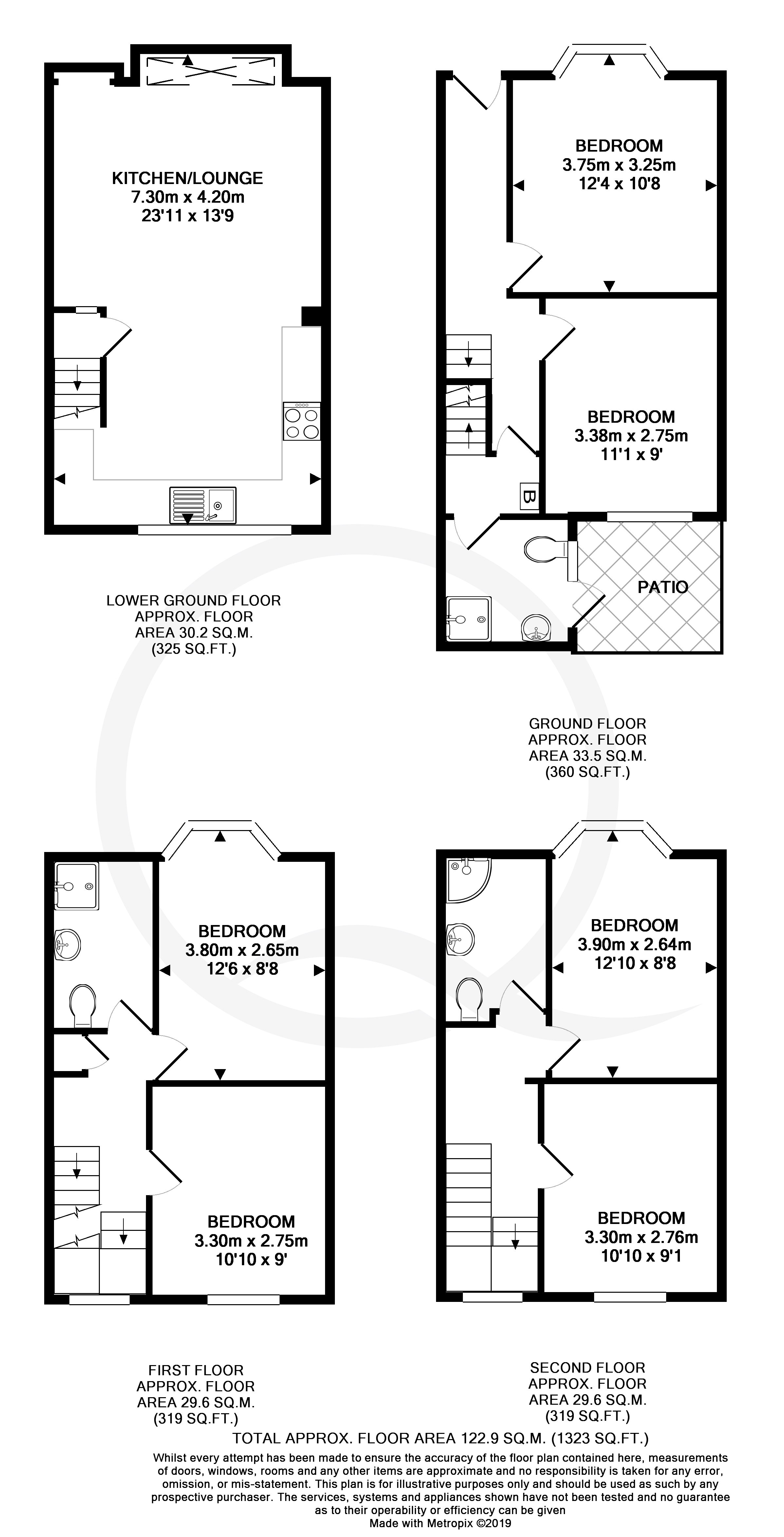 37, Over Street, Brighton floorplan