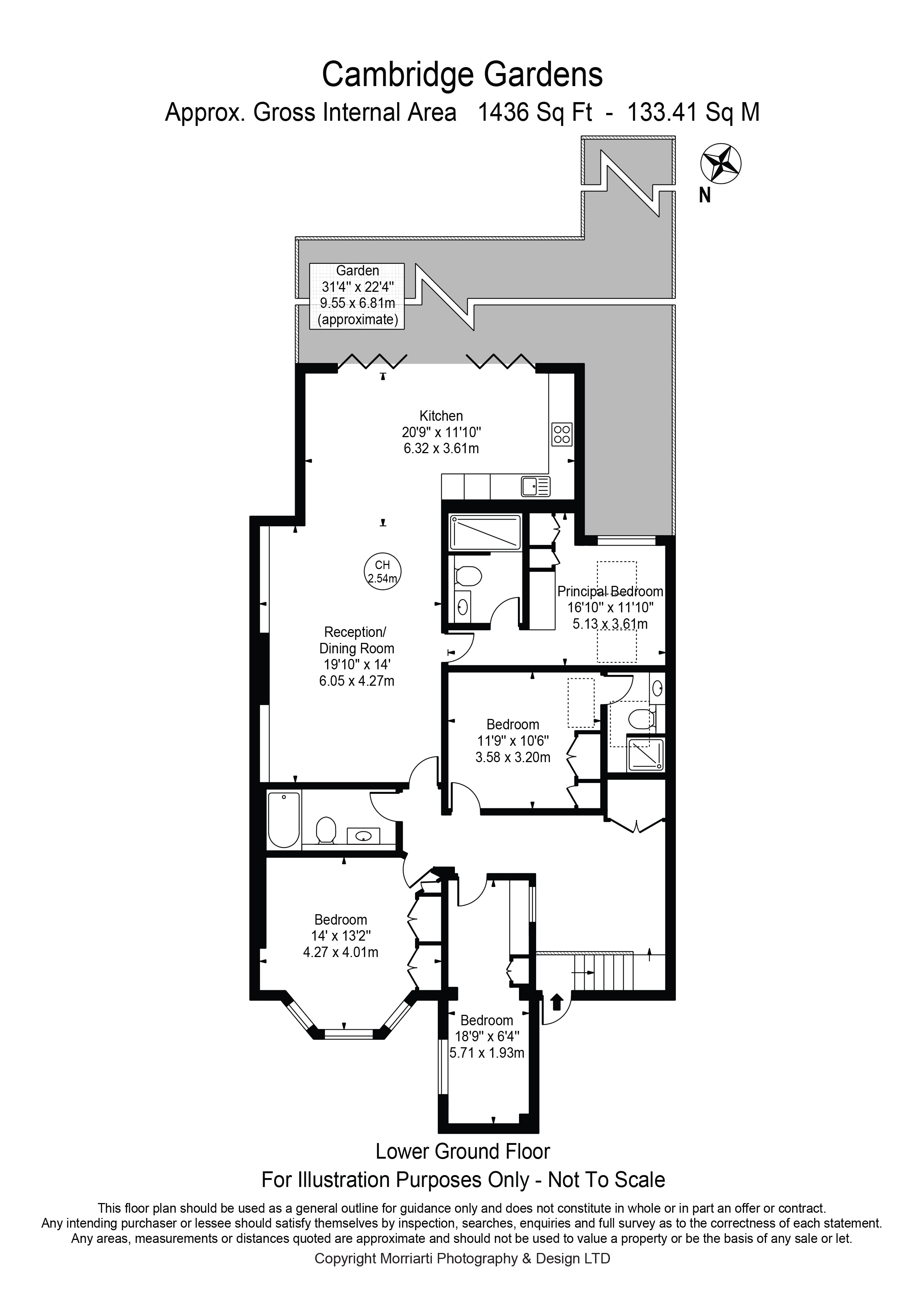 Flat A, 83, Cambridge Gardens, London floorplan