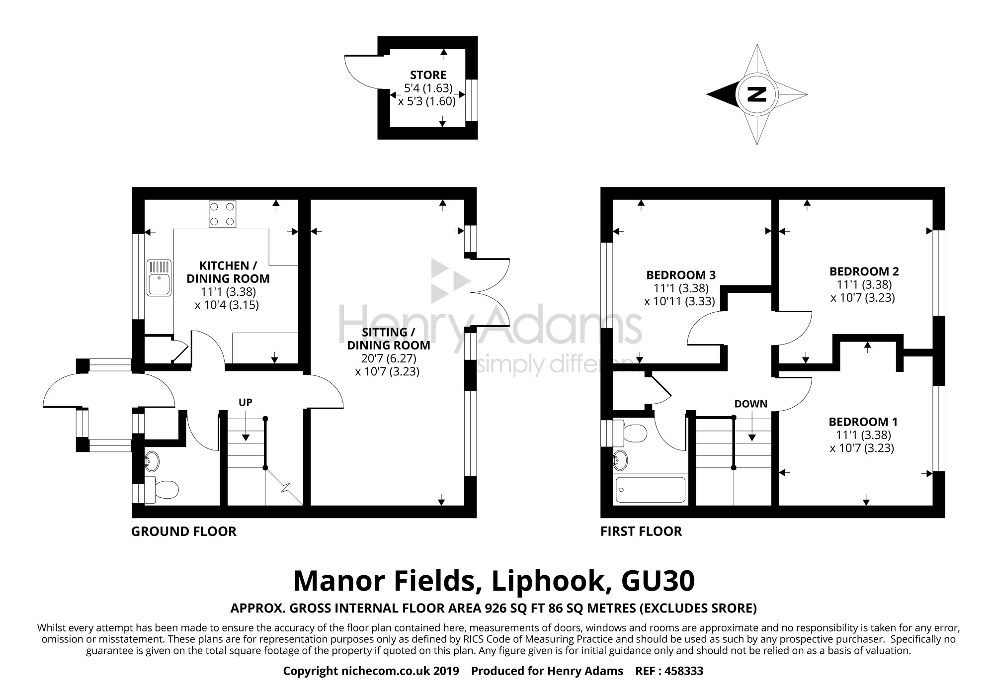 3 Bedrooms Terraced house for sale in Manor Fields, Liphook GU30