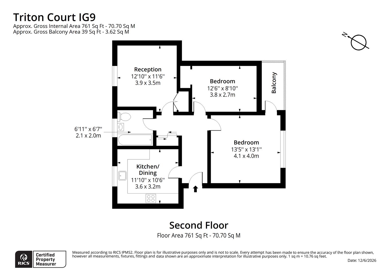 11, Triton Court, Buckhurst Hill floorplan