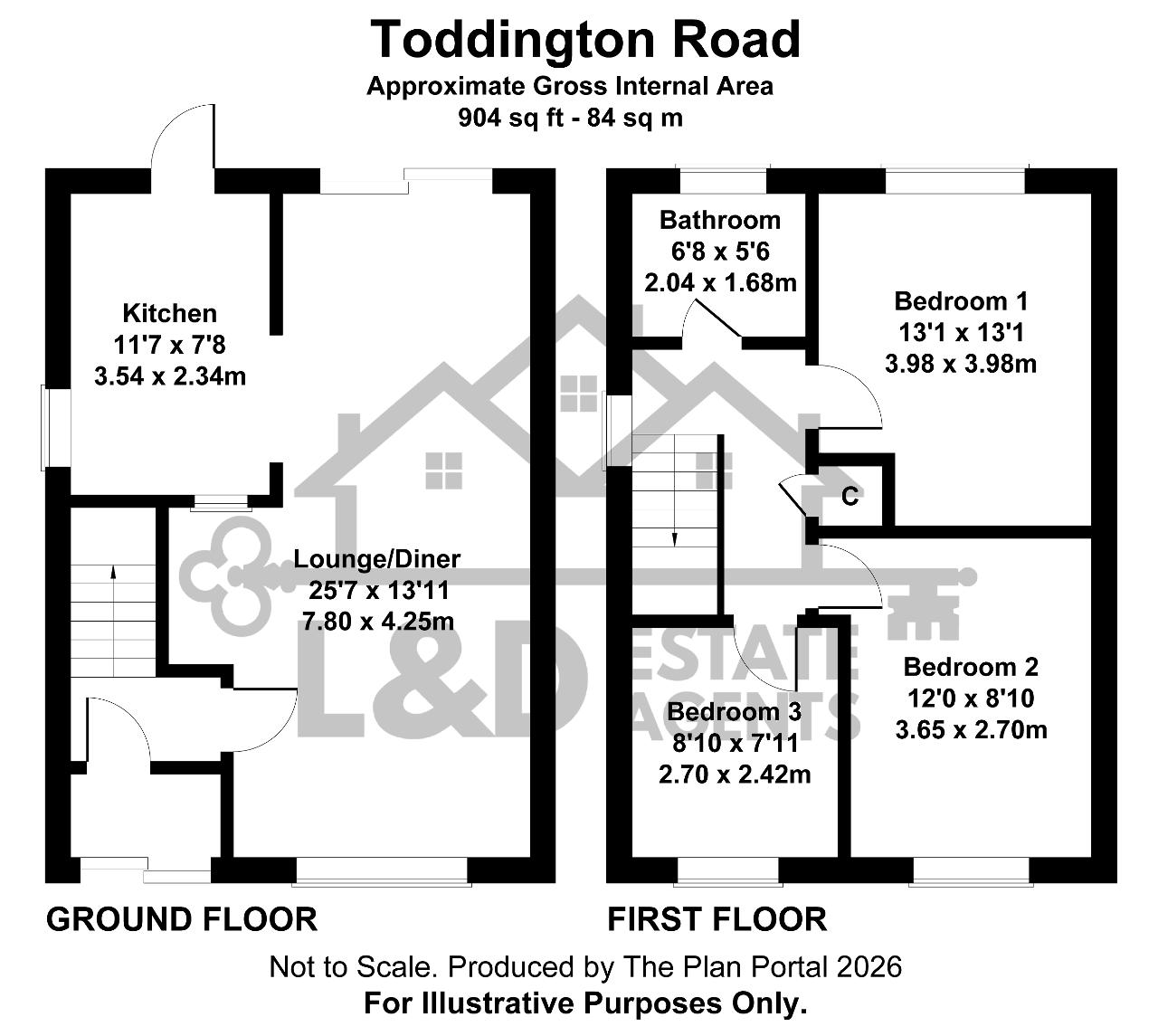 68, Toddington Road, Luton floorplan