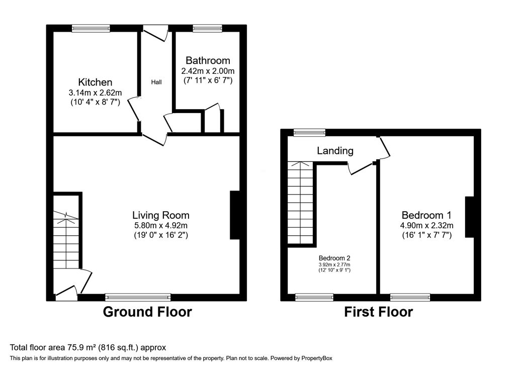 43, Rosalind Street, Ashington floorplan