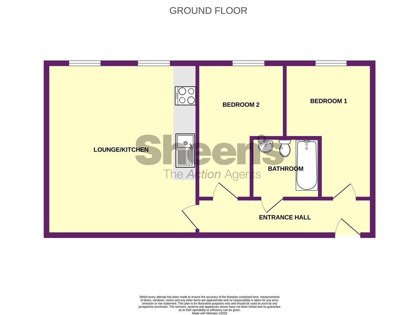 Flat 6, Victory House, 6 Victory Road, Clacton-On-Sea floorplan