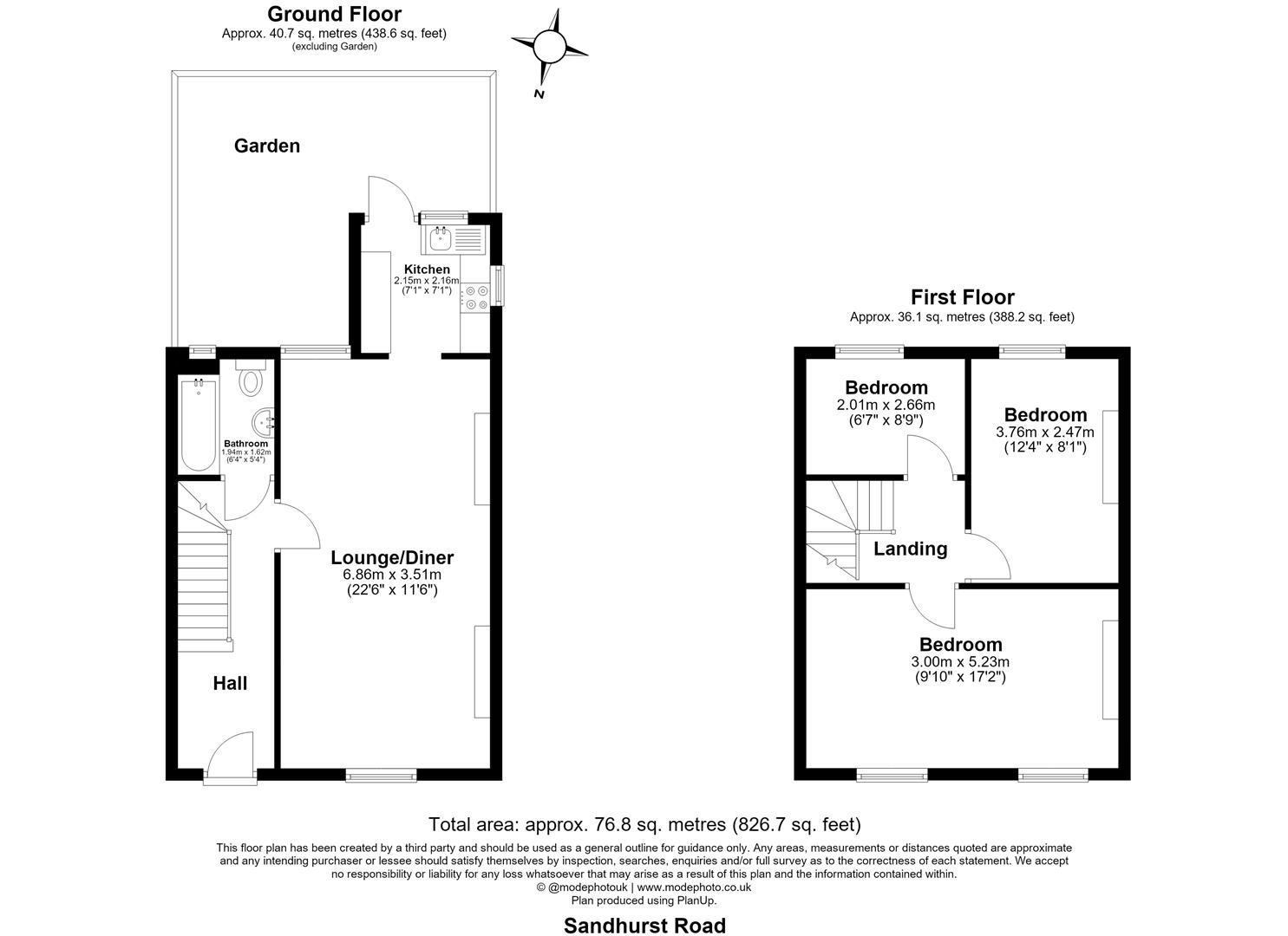 134, Sandhurst Road, London floorplan
