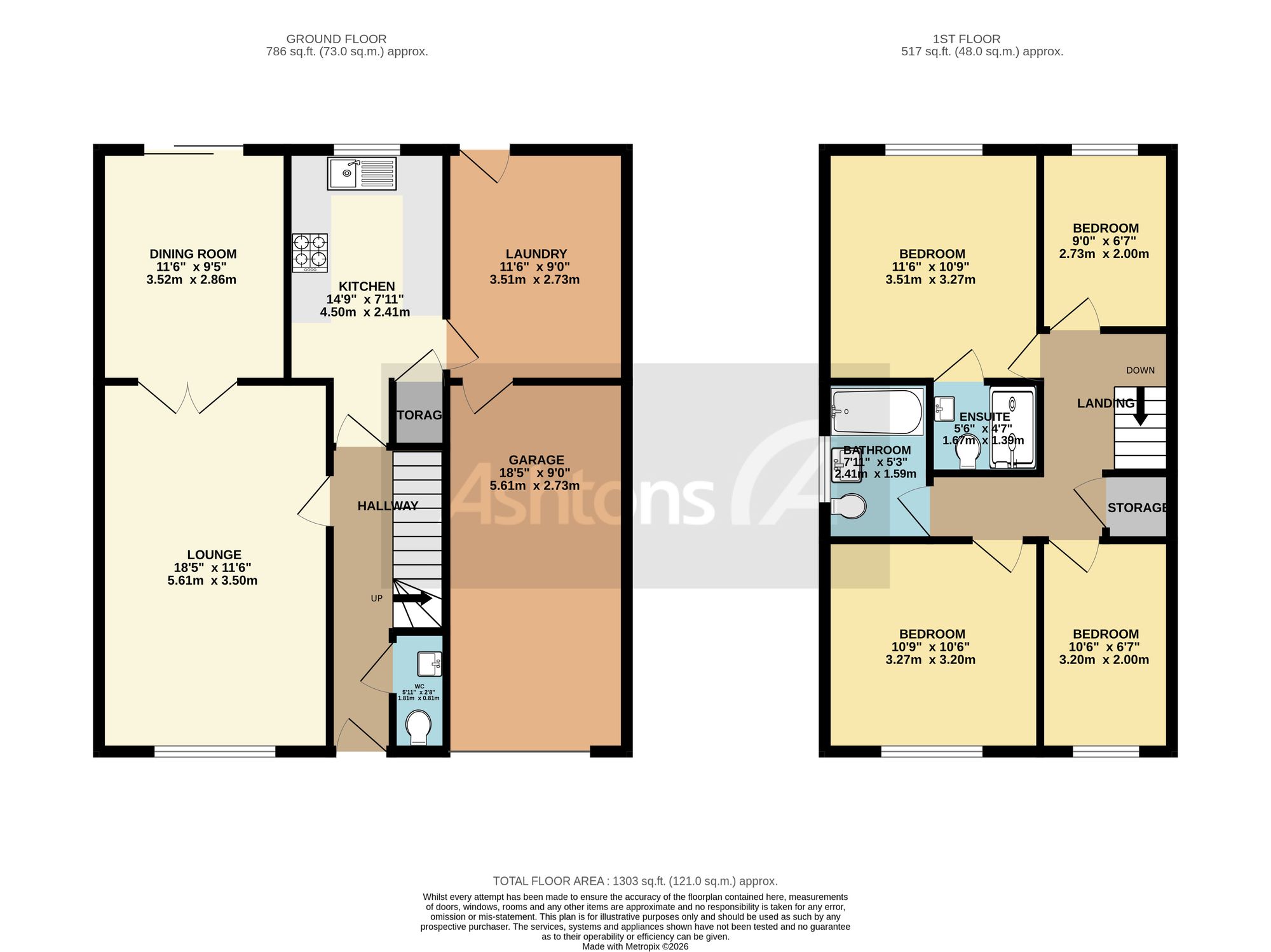 6 Falstone Close, Warrington floorplan
