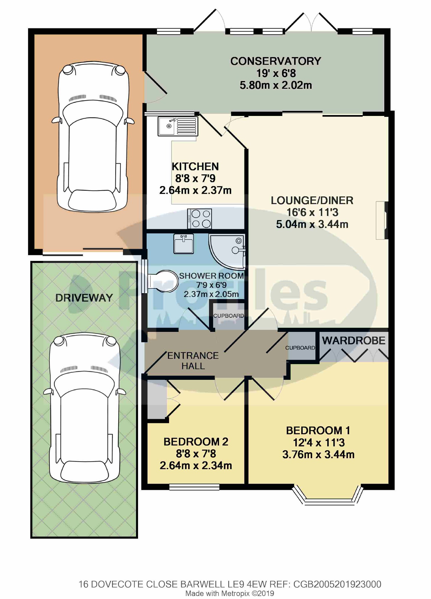 2 Bedrooms Detached bungalow for sale in Dovecote Close, Sapcote, Leicester LE9