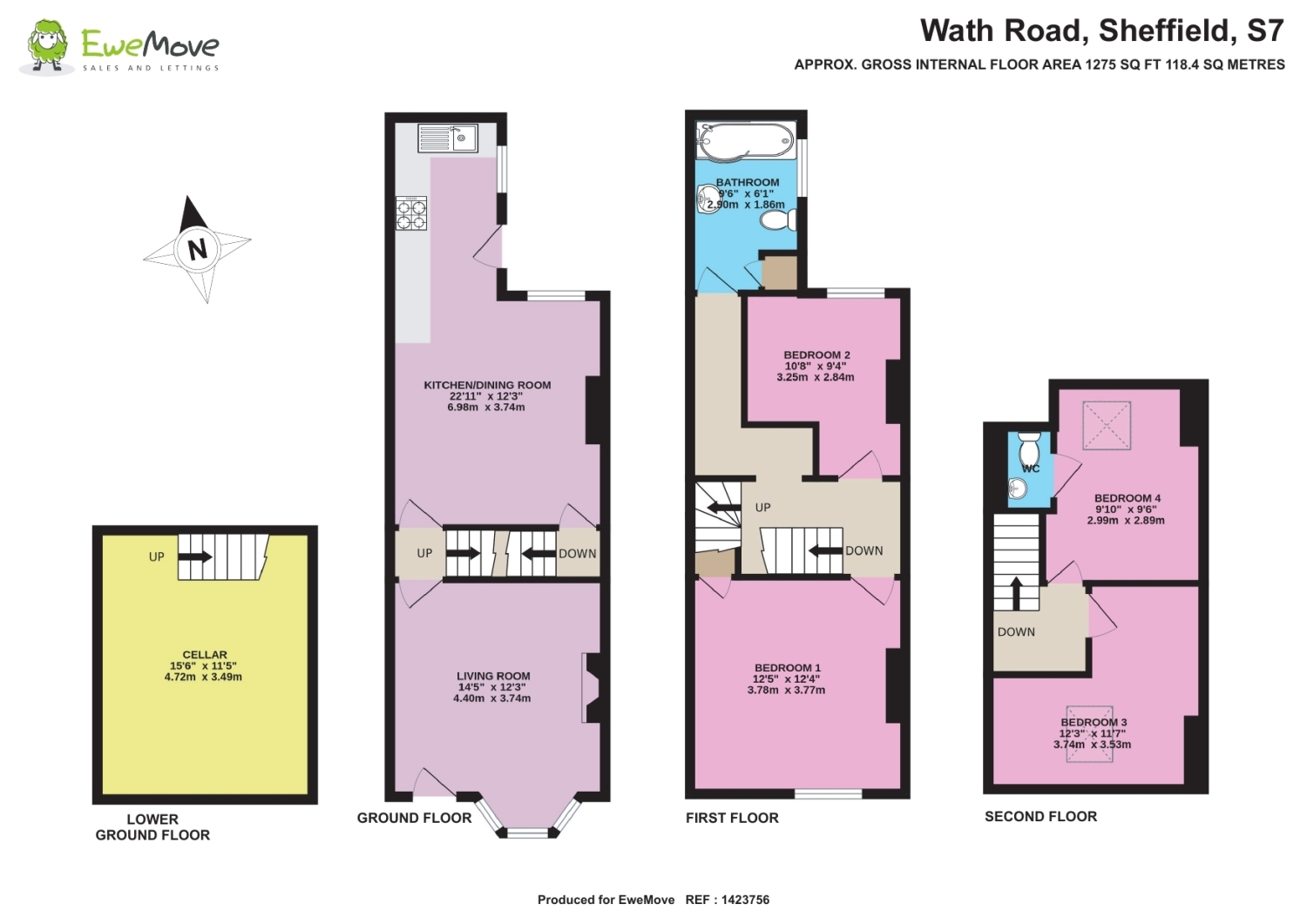 70, Wath Road, Sheffield floorplan