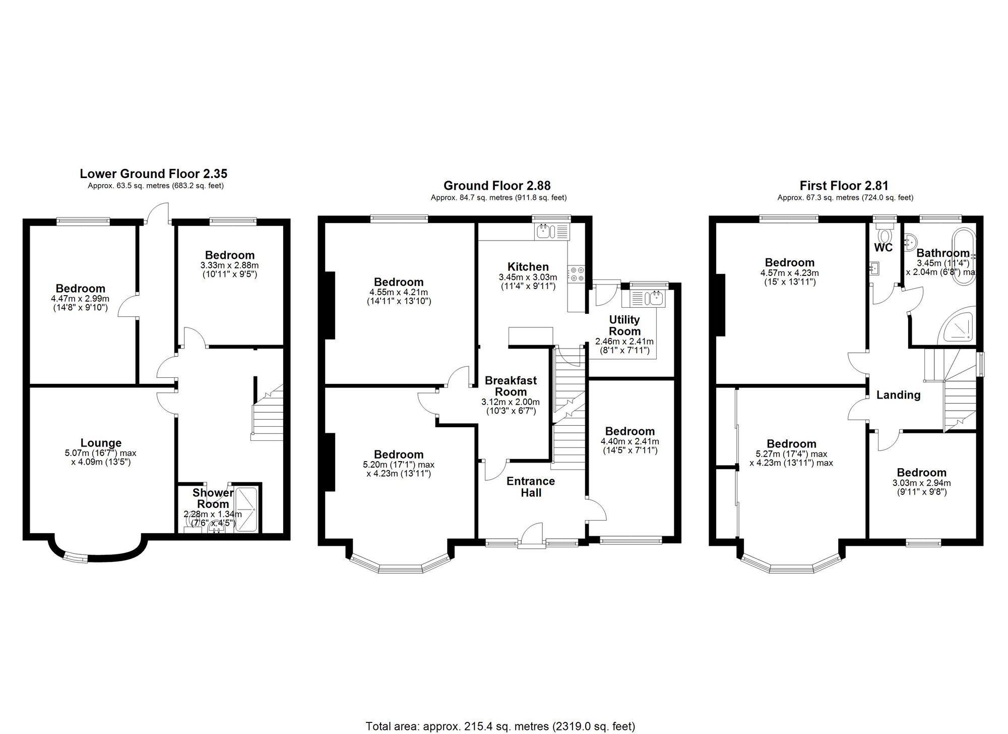 64 Harrington Drive, Nottingham floorplan