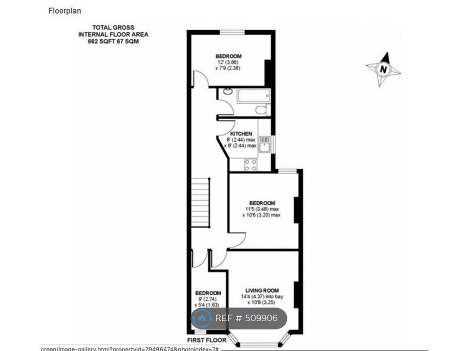 3 Bedrooms Flat to rent in Alton Road, Croydon CR0