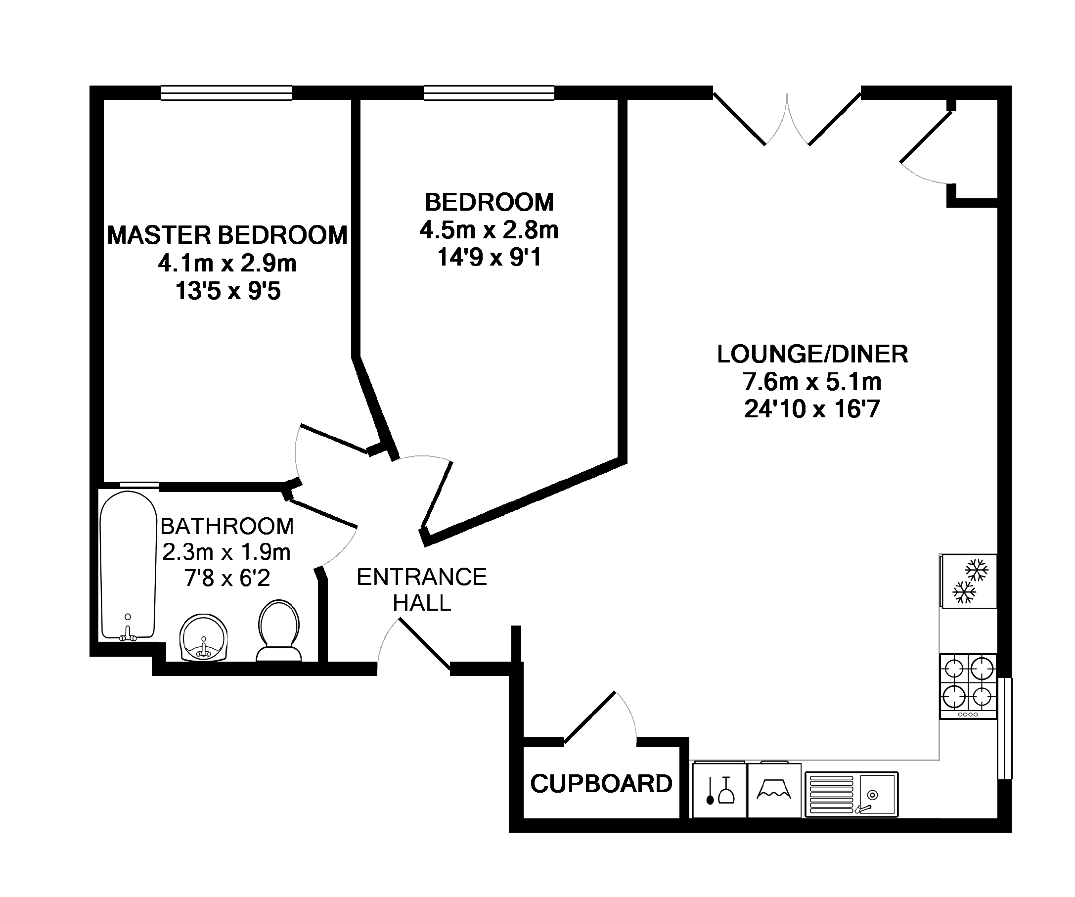 2 Bedrooms Flat to rent in City Heights, Loughborough LE11