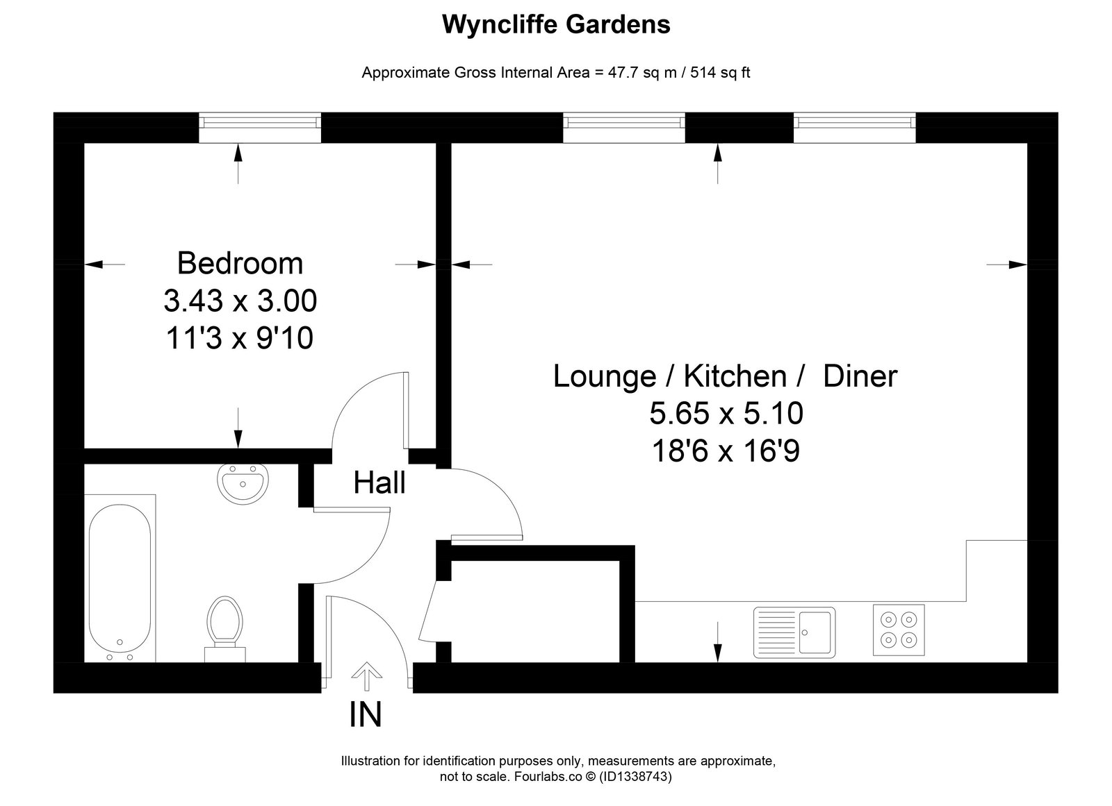 201, Wyncliffe Gardens, Cardiff floorplan