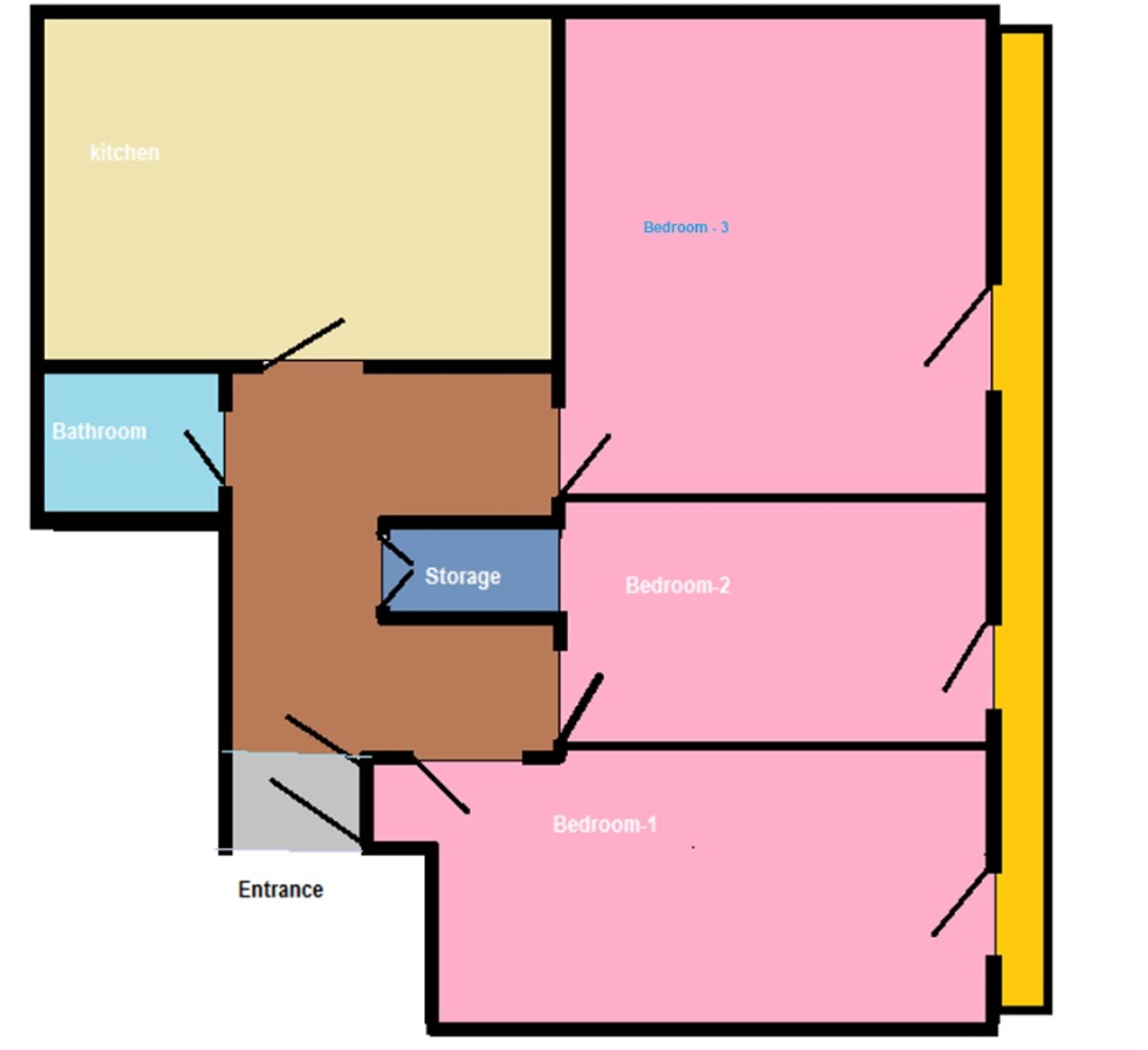 Room 1, 502 Noor Court, Raven Row, London floorplan