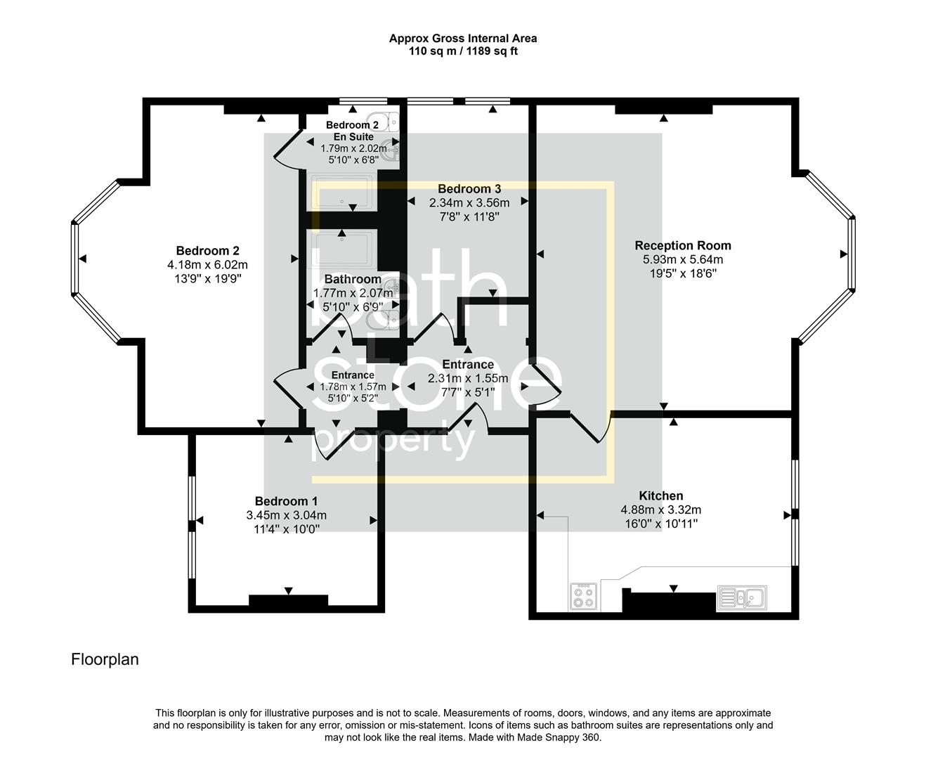 Flat 3, FFF 149 Newbridge Hill, Bath floorplan