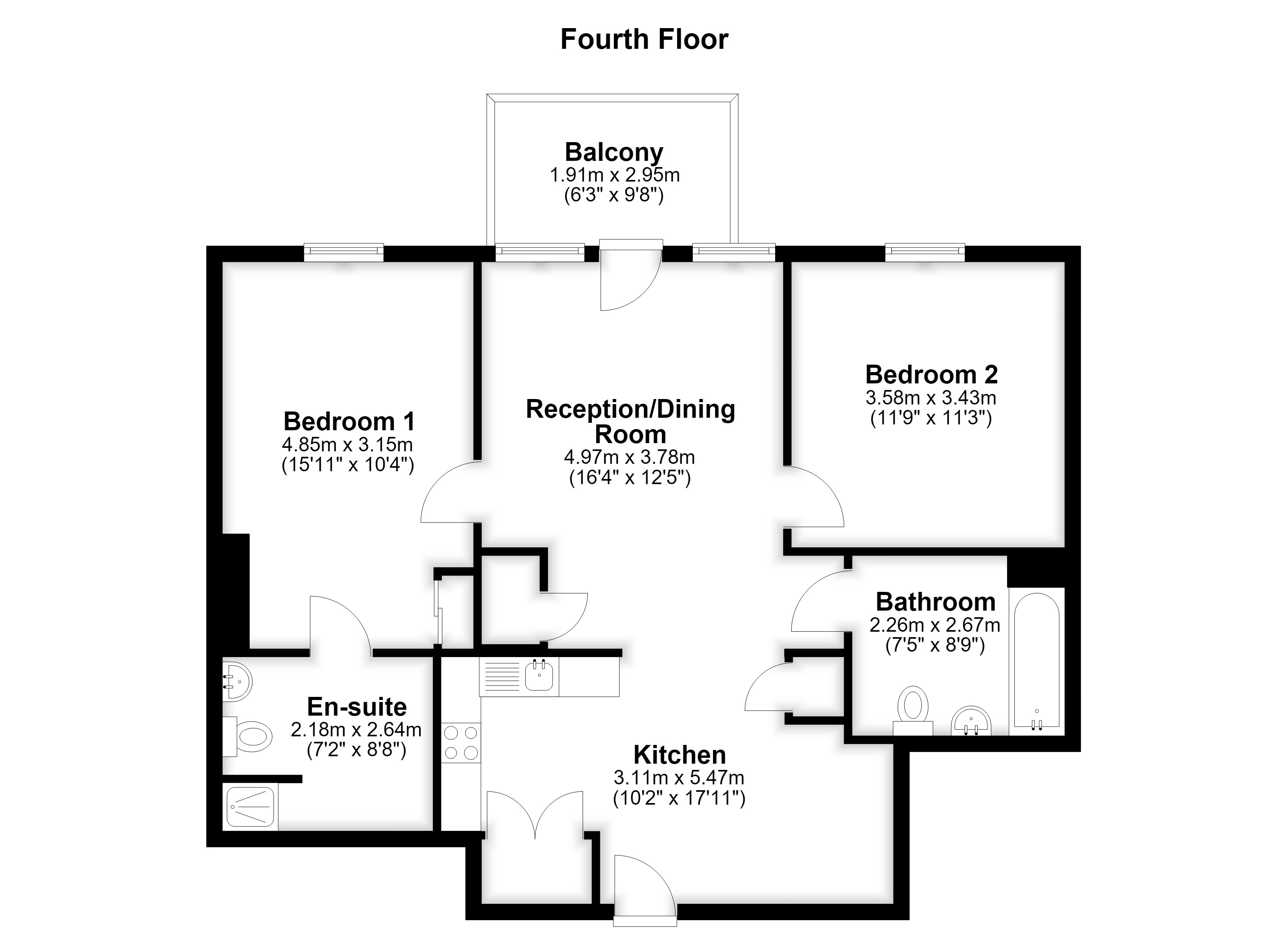 Flat 406, Headwater Point, 2, Dipper Drive, London floorplan