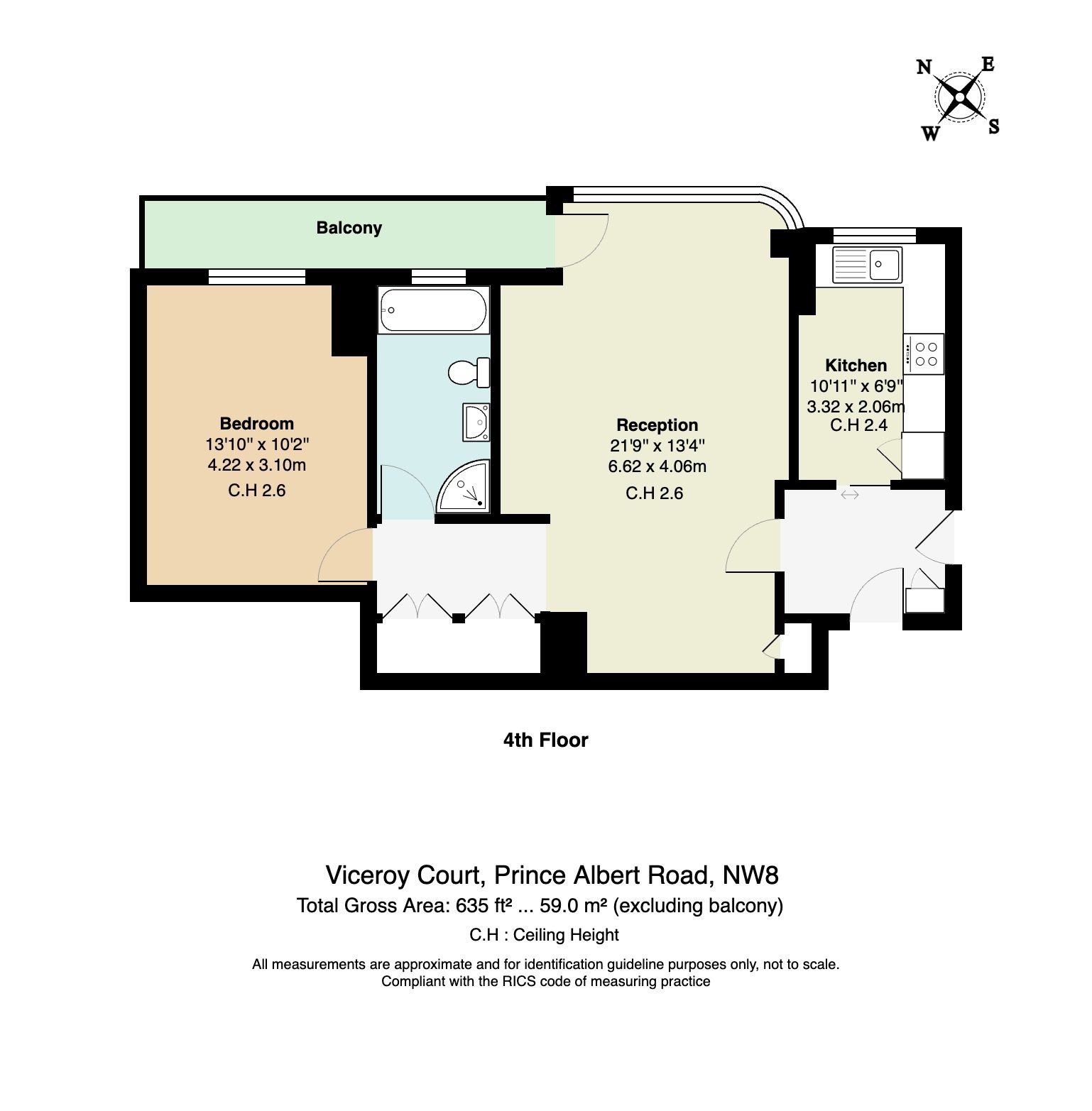75, Viceroy Court, St John's Wood floorplan
