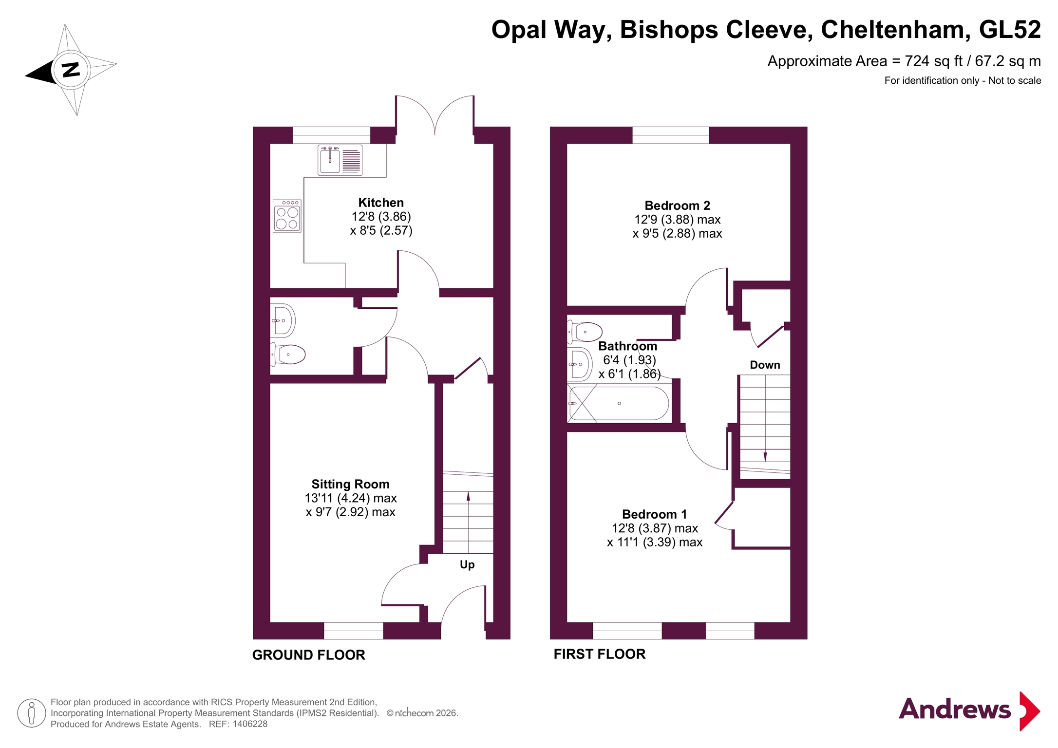 14, Opal Way, Cheltenham floorplan