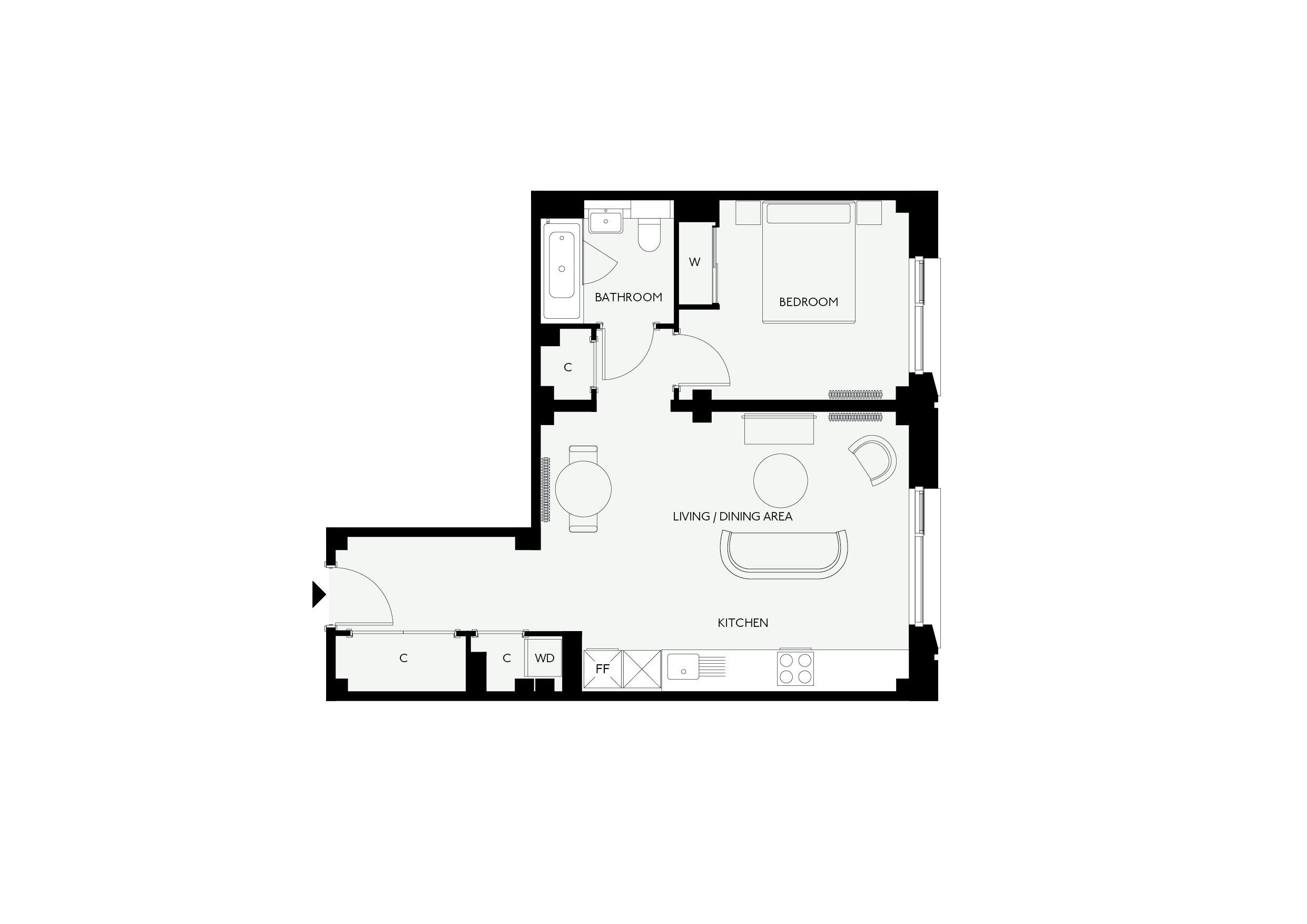 Apartment 248, Eades Apartments, 11 Selborne Road, London floorplan