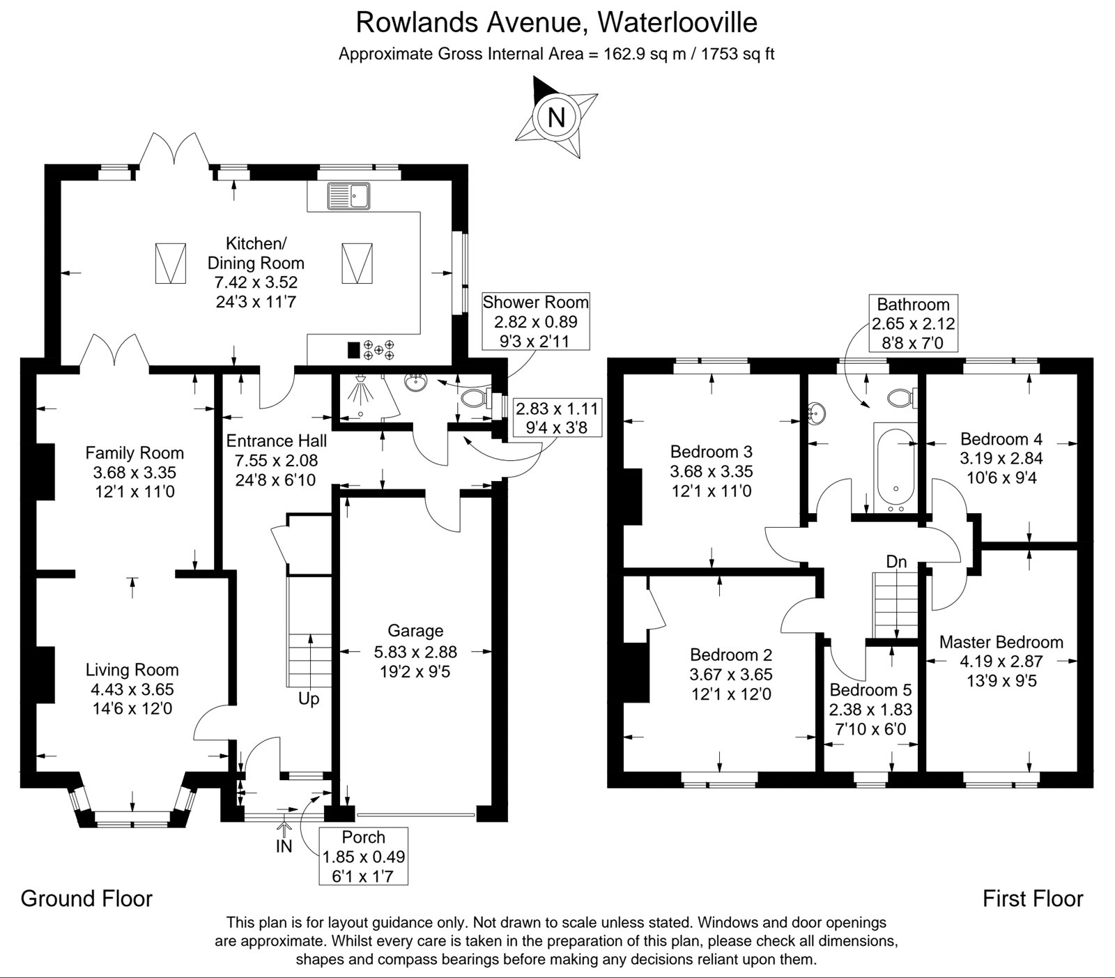 36, Rowlands Avenue, Waterlooville floorplan
