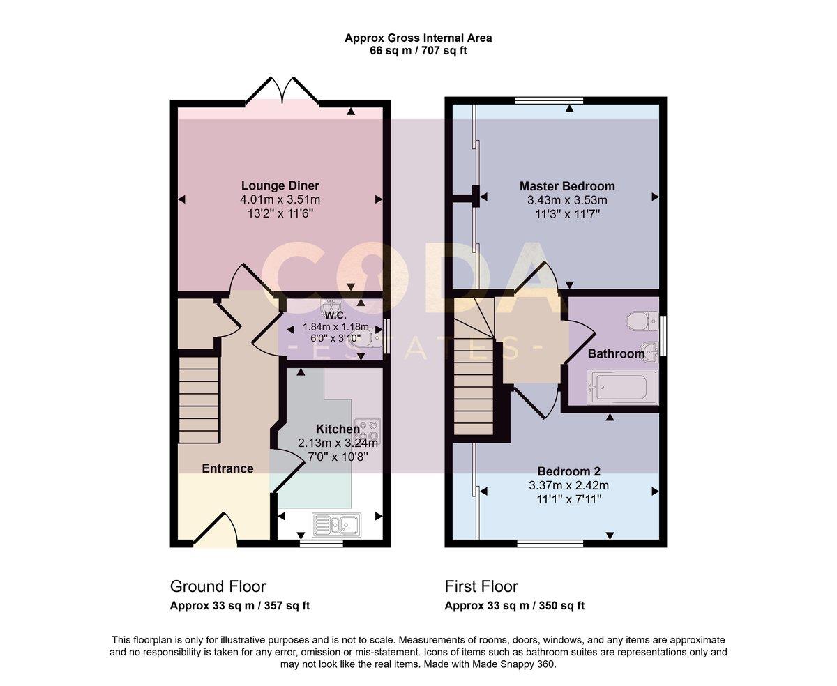 64, Lindores Drive, Glasgow floorplan