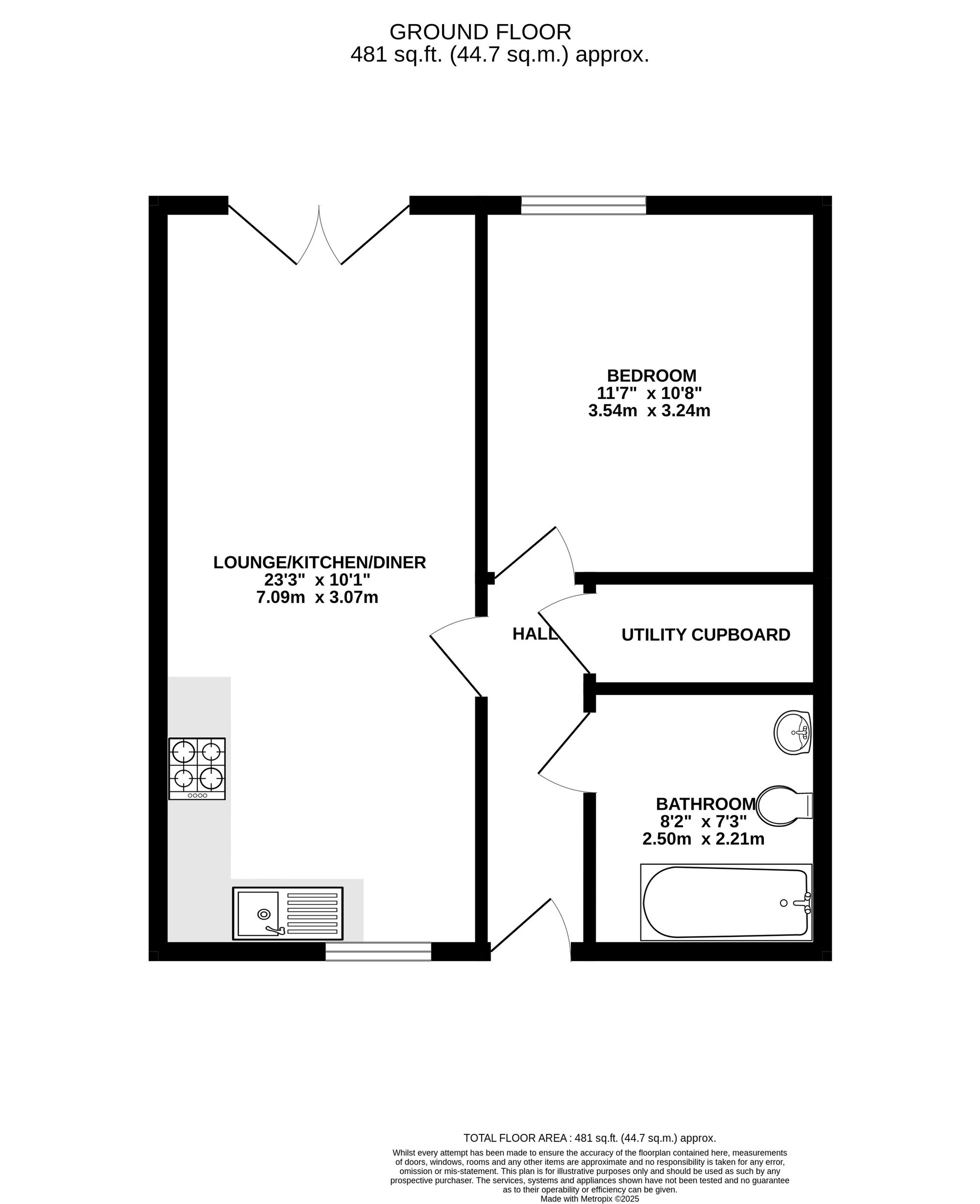 Flat 302, Kings Quarter Apts, Bristol floorplan