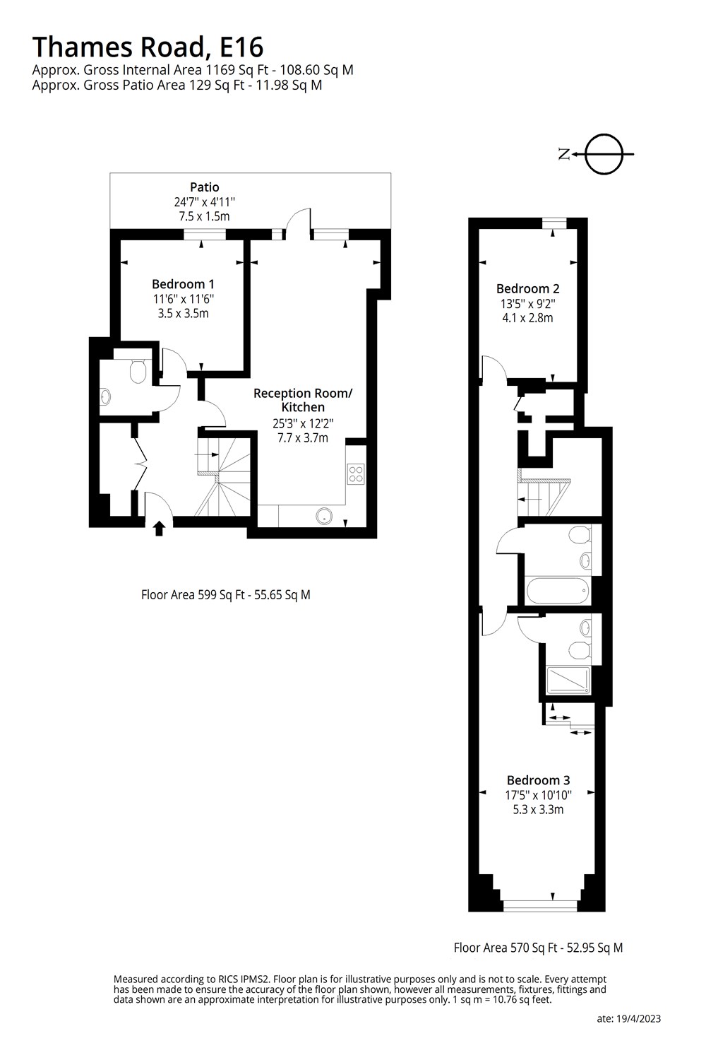 20, Flat 5, Thames Road, London floorplan