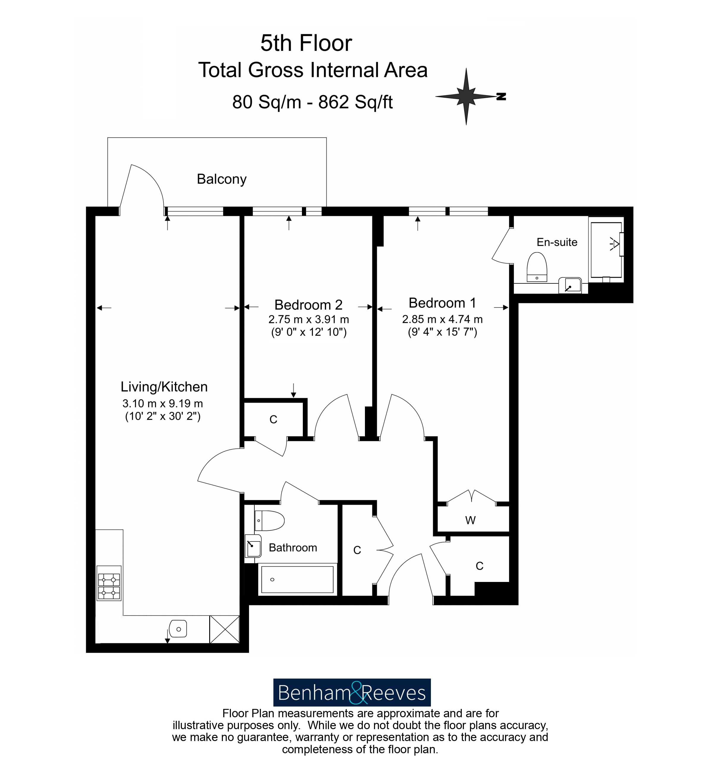 Flat 31, Cornelia House, 3, Caversham Road, Colindale floorplan