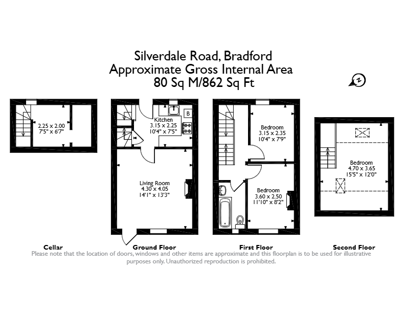 47, Silverdale Road, Bradford floorplan