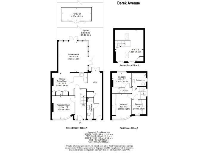 59, Derek Avenue, West Ewell floorplan