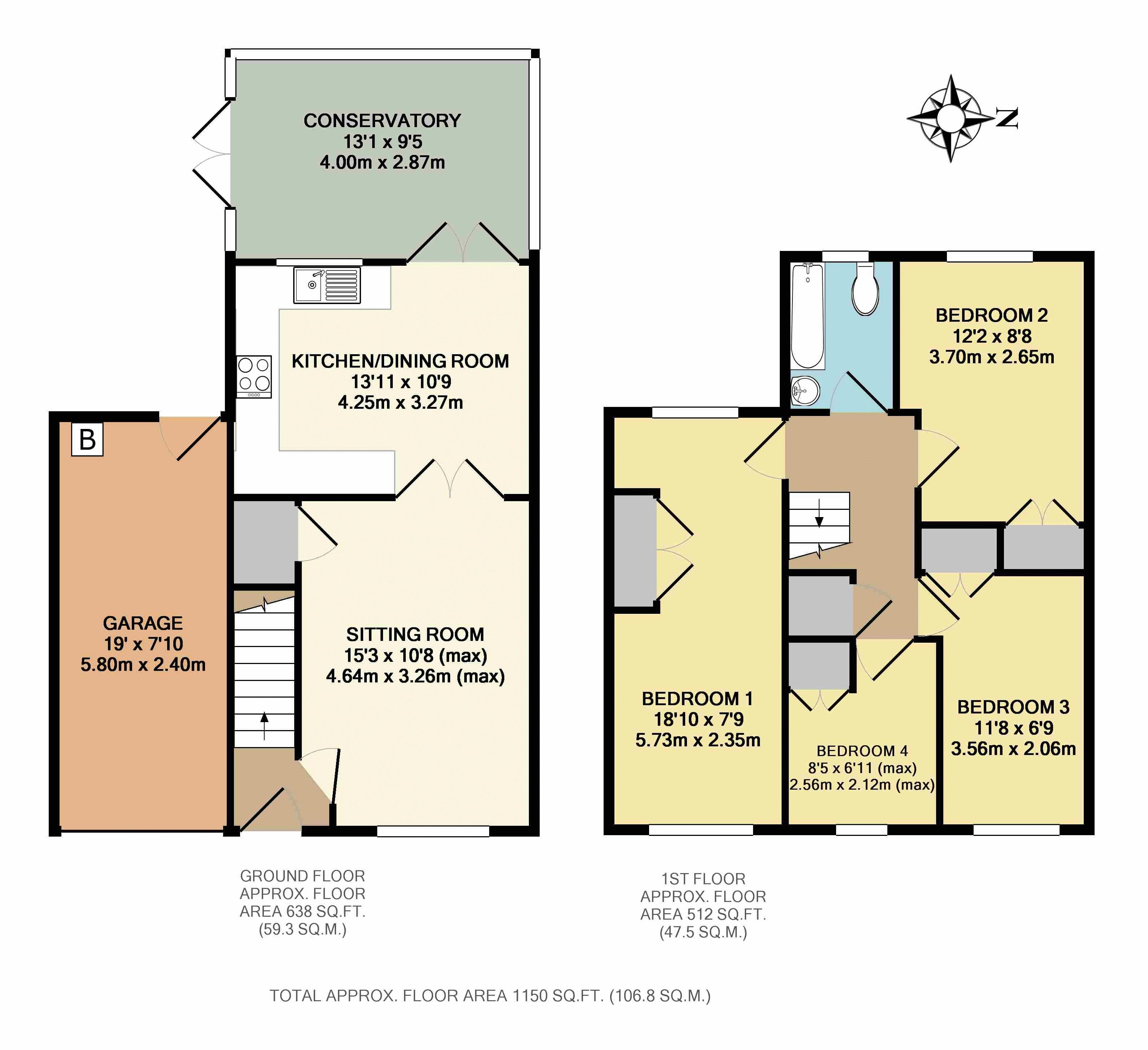4 Bedrooms Terraced house for sale in Langdon Close, Chard TA20