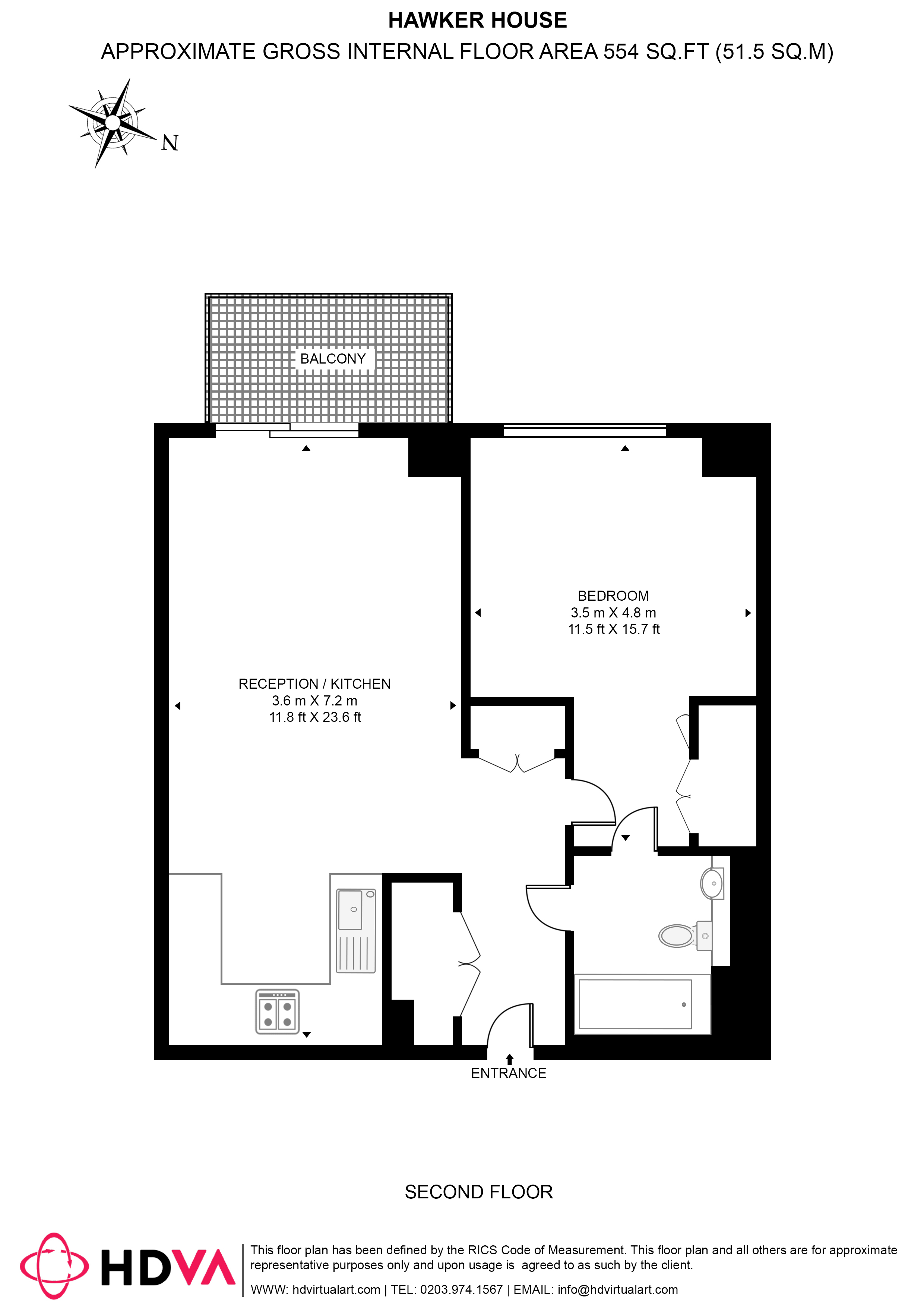 13, Hawker House, Anax Street, London floorplan