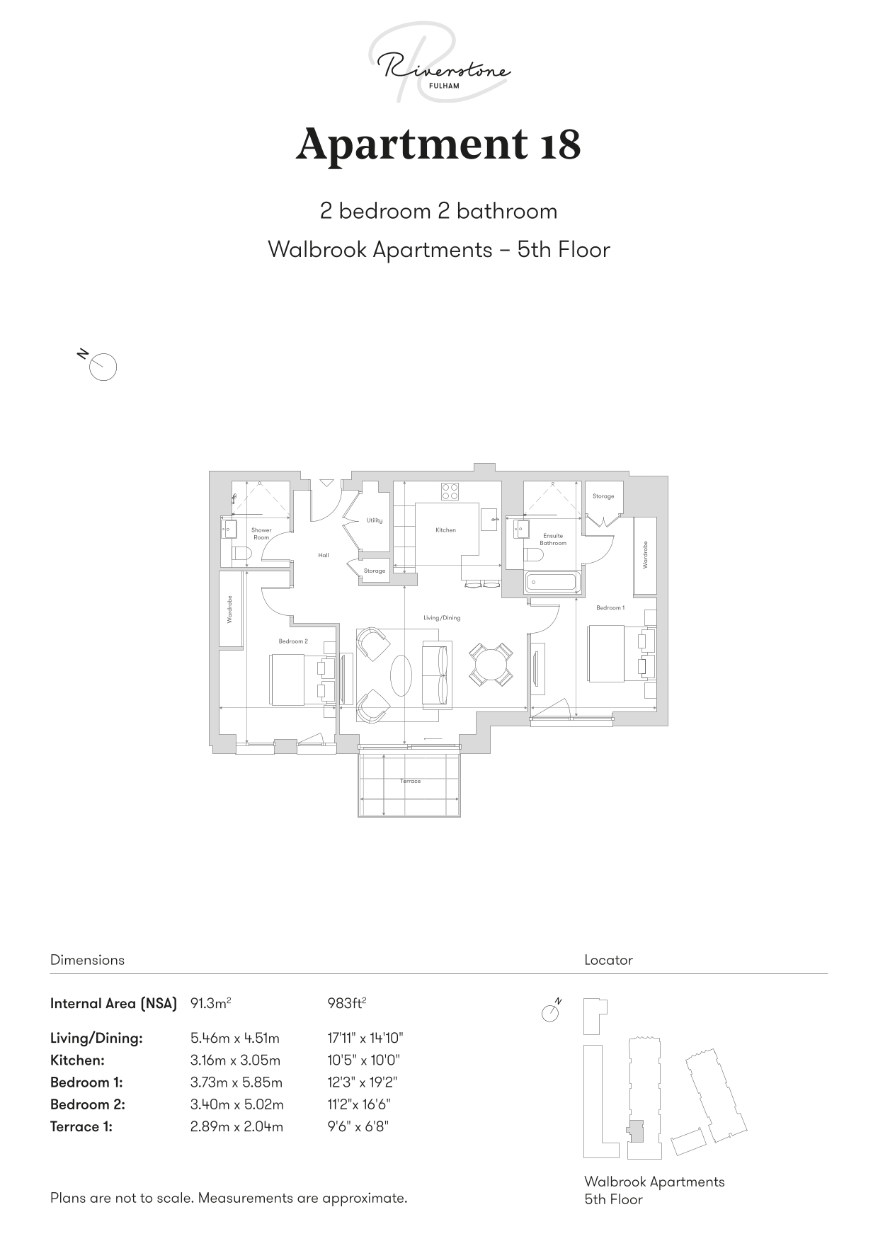 Flat 18, Walbrook Apartments,, Central Avenue, London floorplan