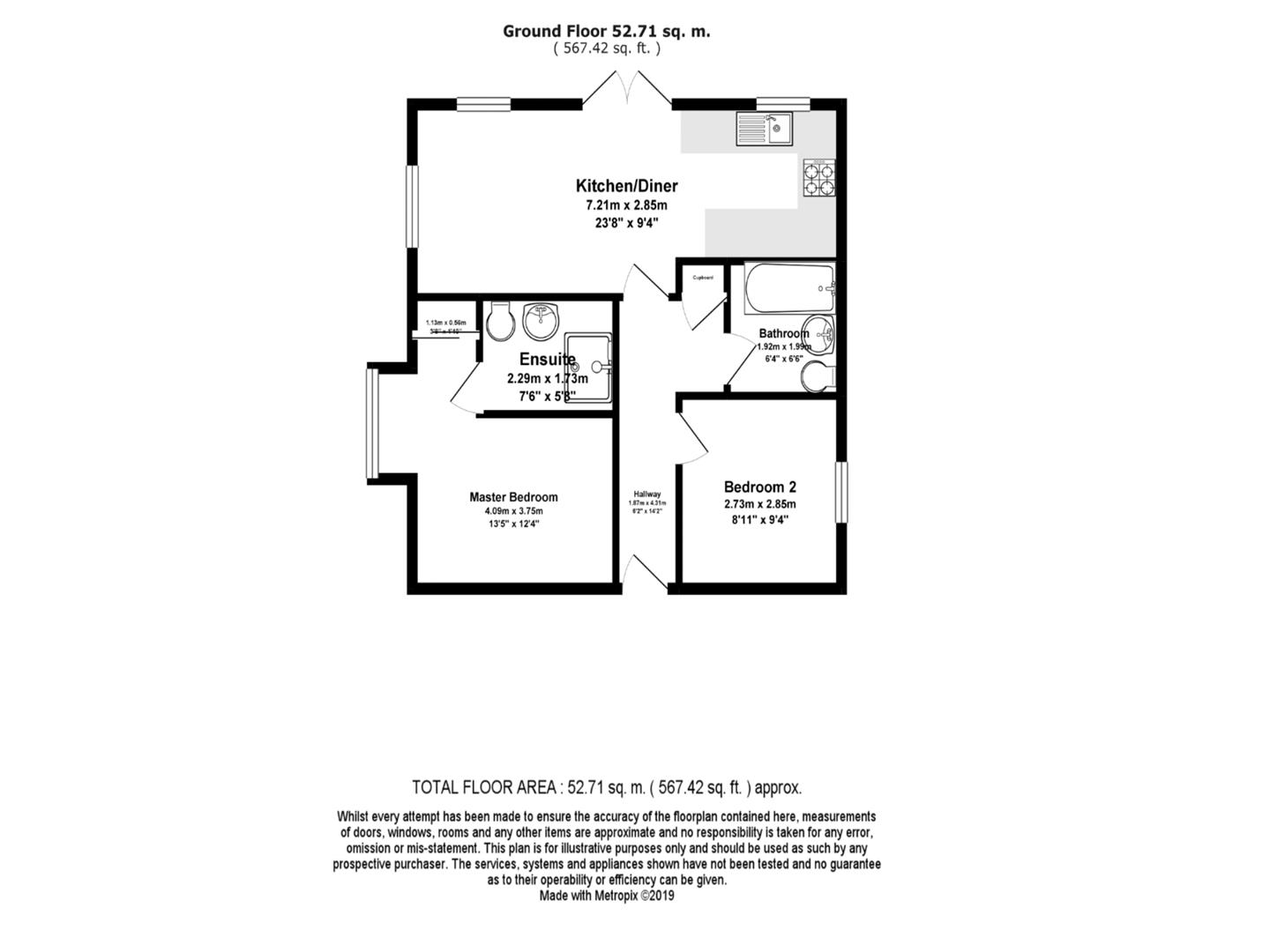 2 Bedrooms Flat for sale in Castleridge Drive, Greenhithe DA9