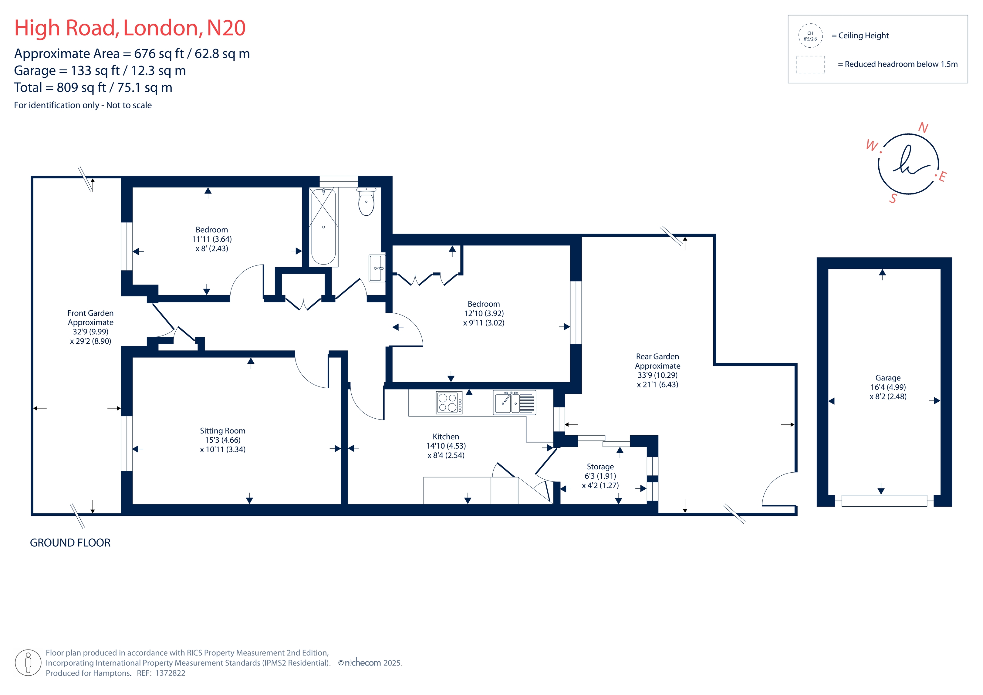 1482B, High Road, Whetstone floorplan