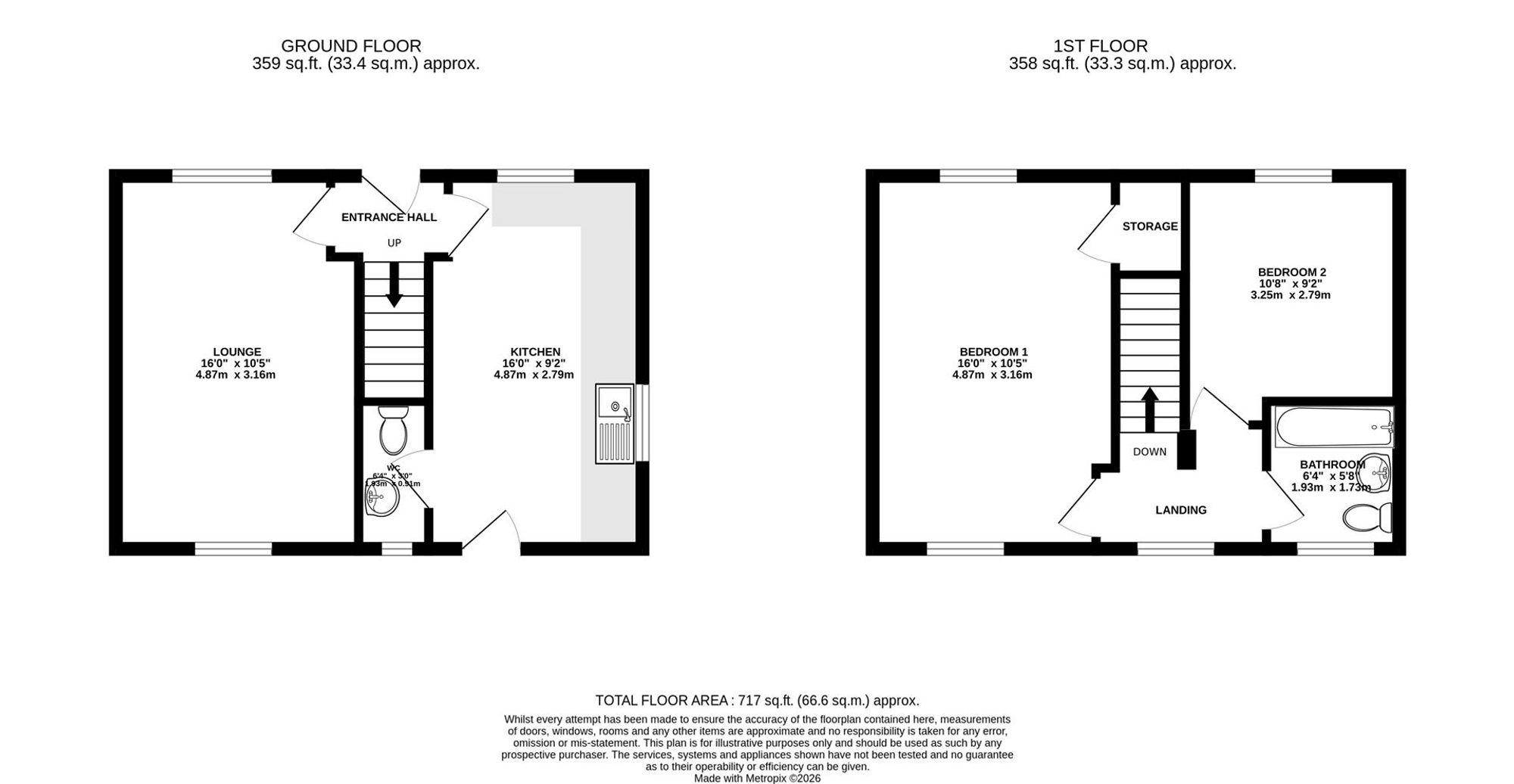 1, Grove Cottages, Chesterfield floorplan