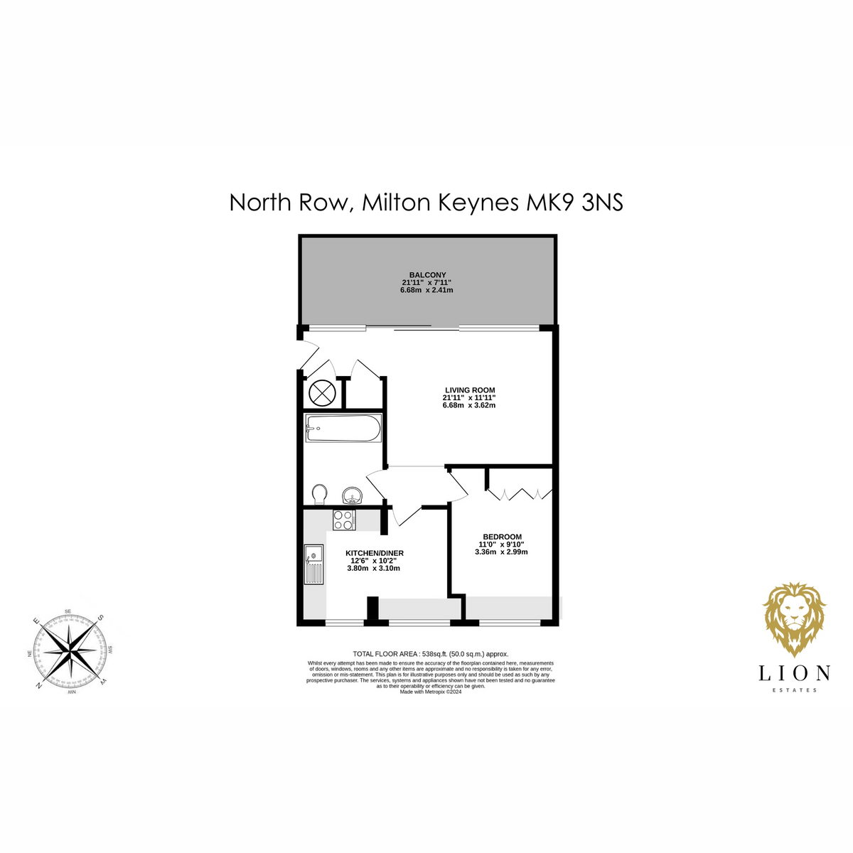 878, North Row, Milton Keynes floorplan