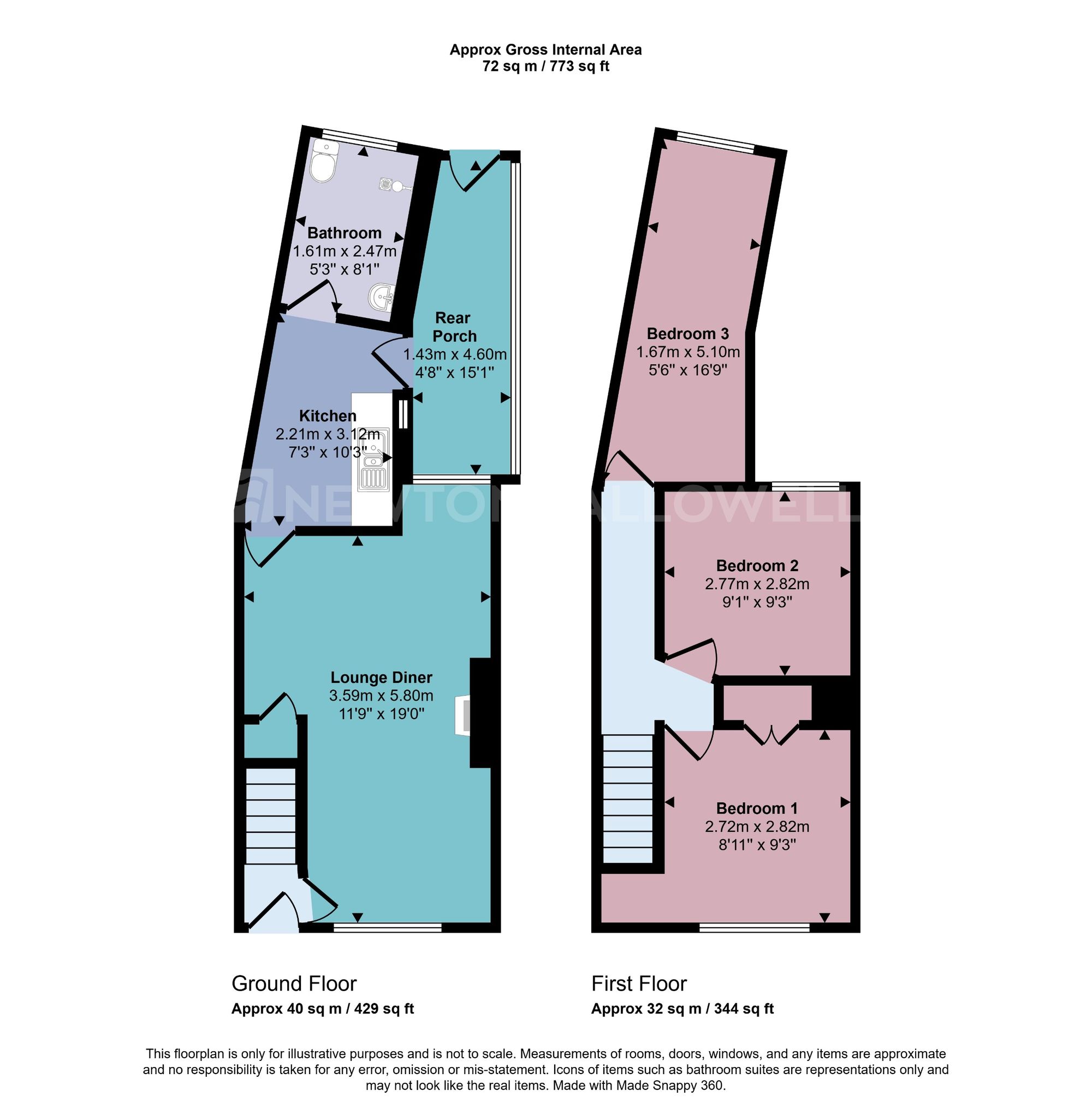 14 Spring Lane, Coalville floorplan
