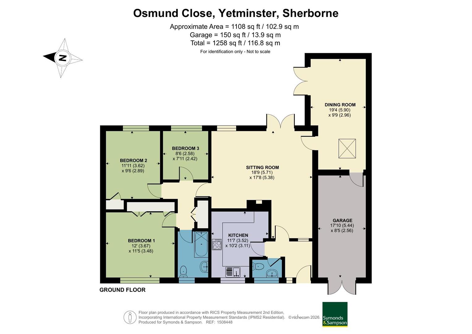 6, St. Osmund Close, Sherborne floorplan