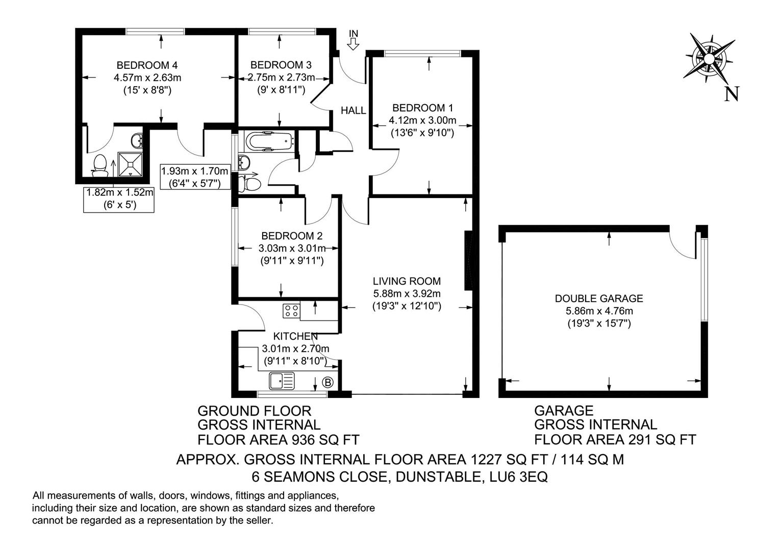 3 Bedrooms Detached bungalow for sale in Seamons Close, Dunstable LU6