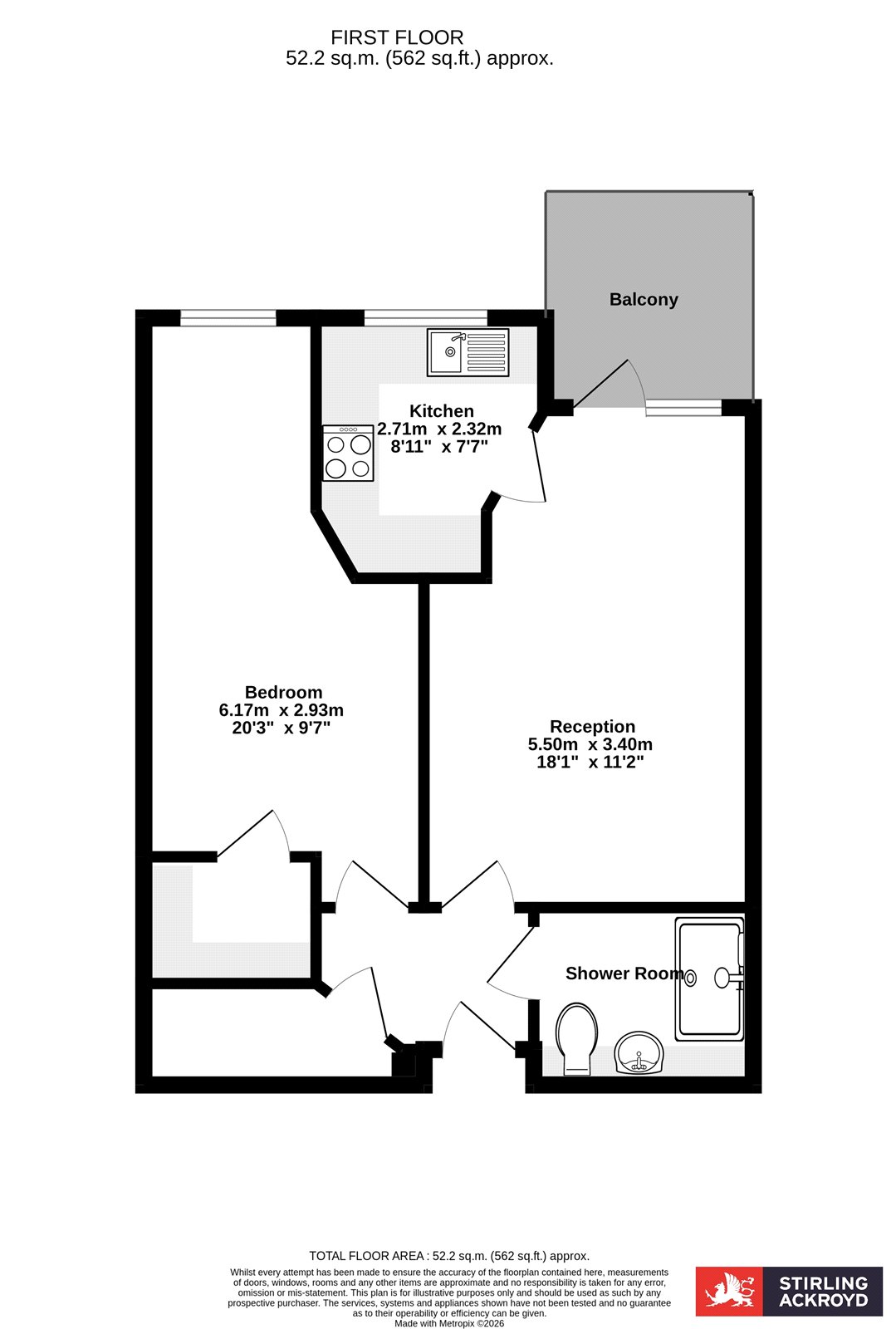 Flat 15, Langton Lodge, 17, Thorpe Road, Surrey floorplan