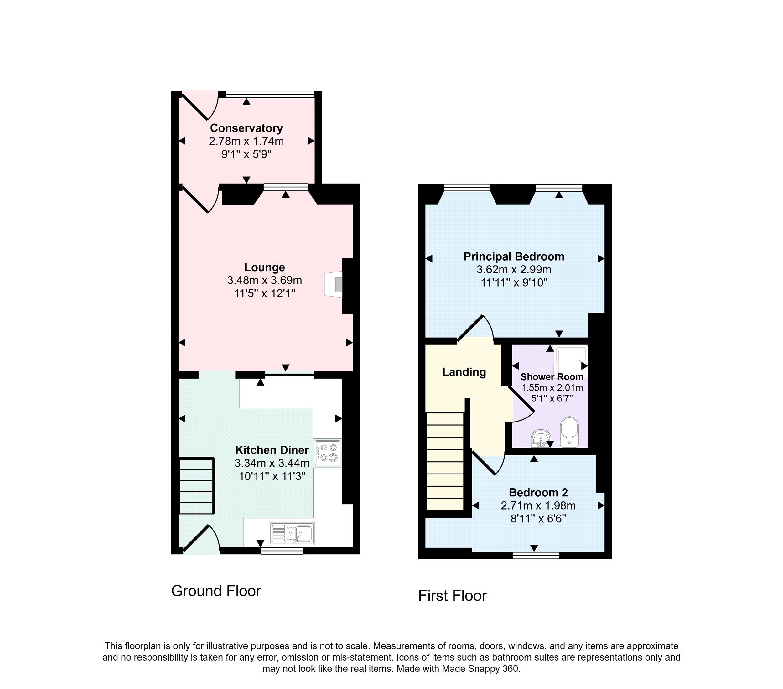 2 Prospect Terrace,, Crinnicks Hill, Cornwall floorplan