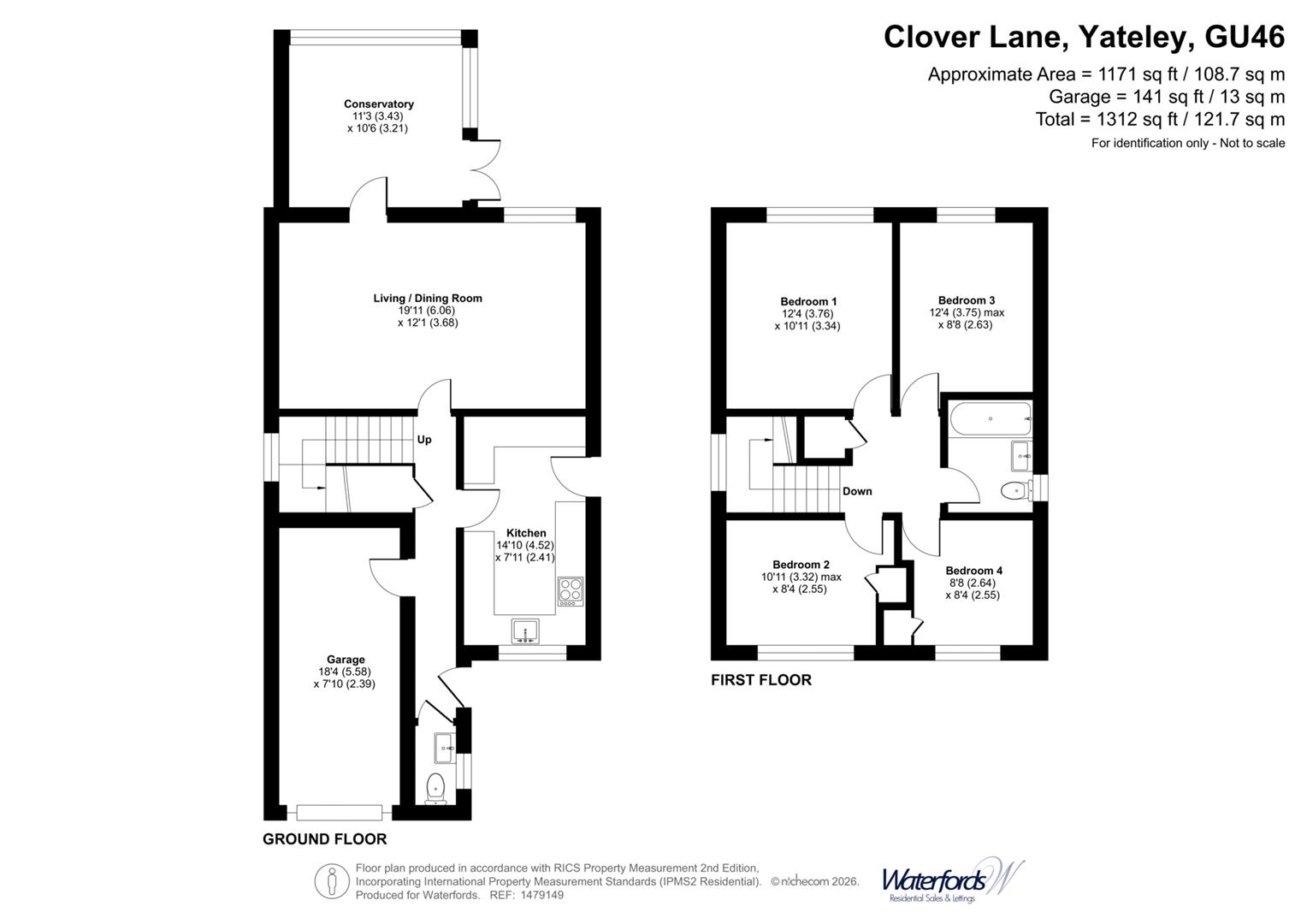 2, Clover Lane, Yateley floorplan